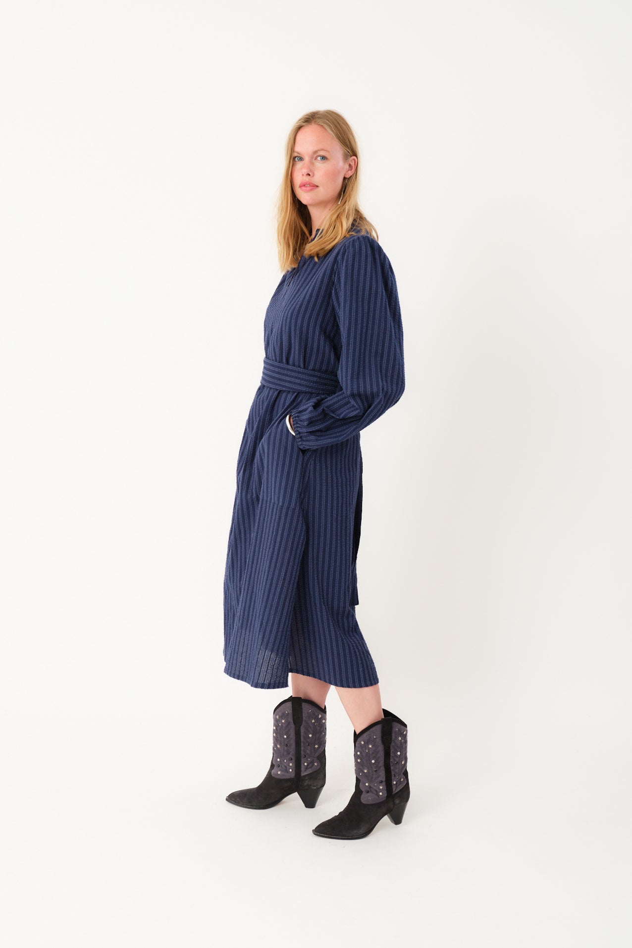 Lollys Laundry ParisLL Midi Kjole Dress 80 Stripe