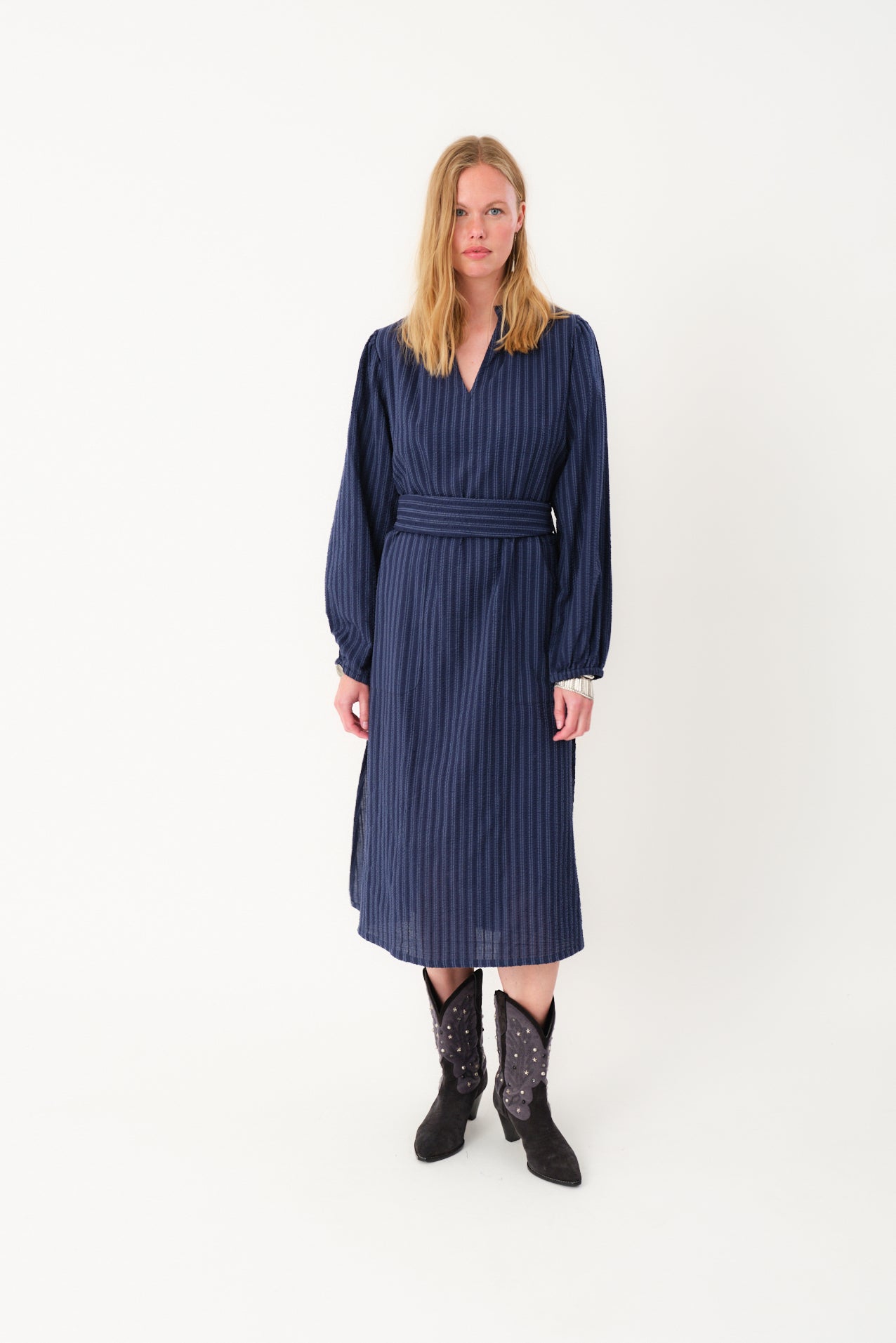 Lollys Laundry ParisLL Midi Kjole Dress 80 Stripe