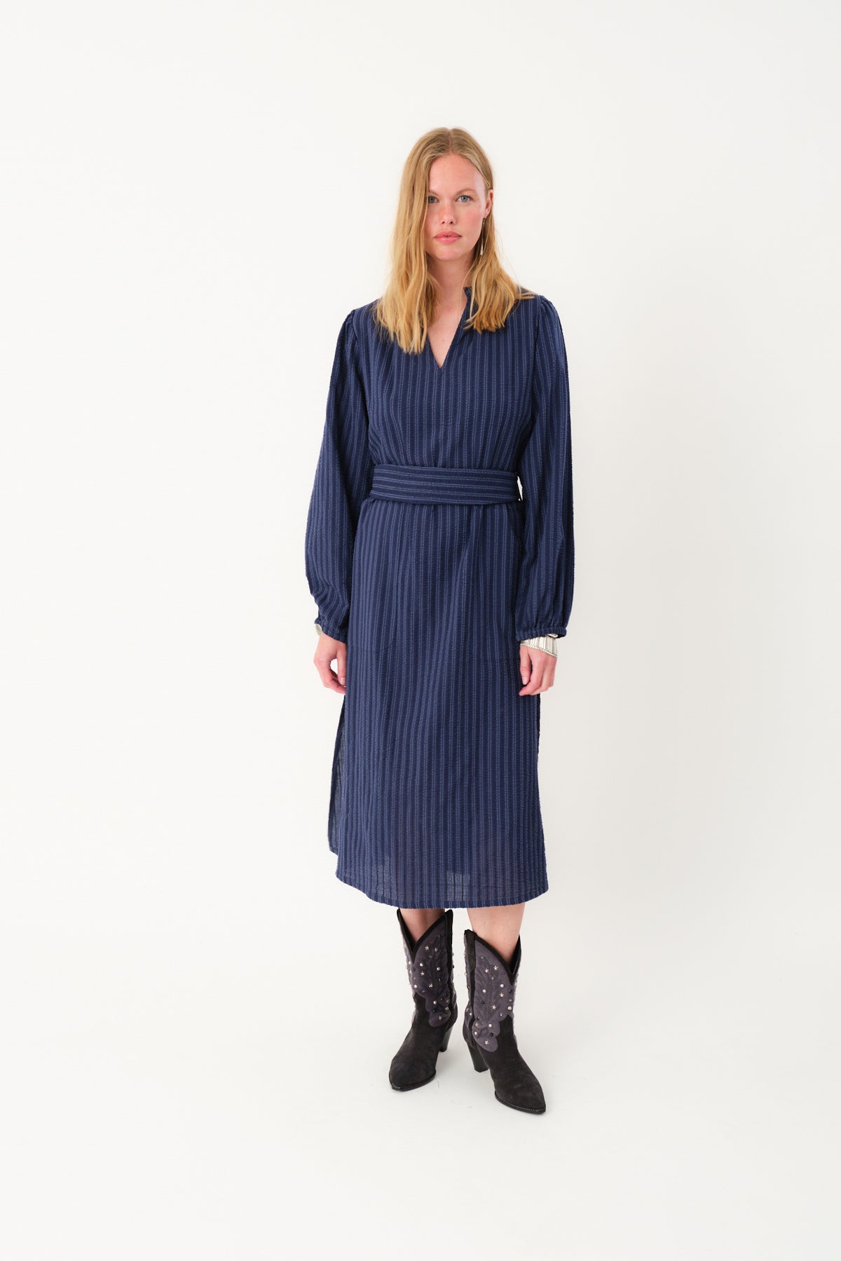 Lollys Laundry ParisLL Midi Kjole Dress Striber
