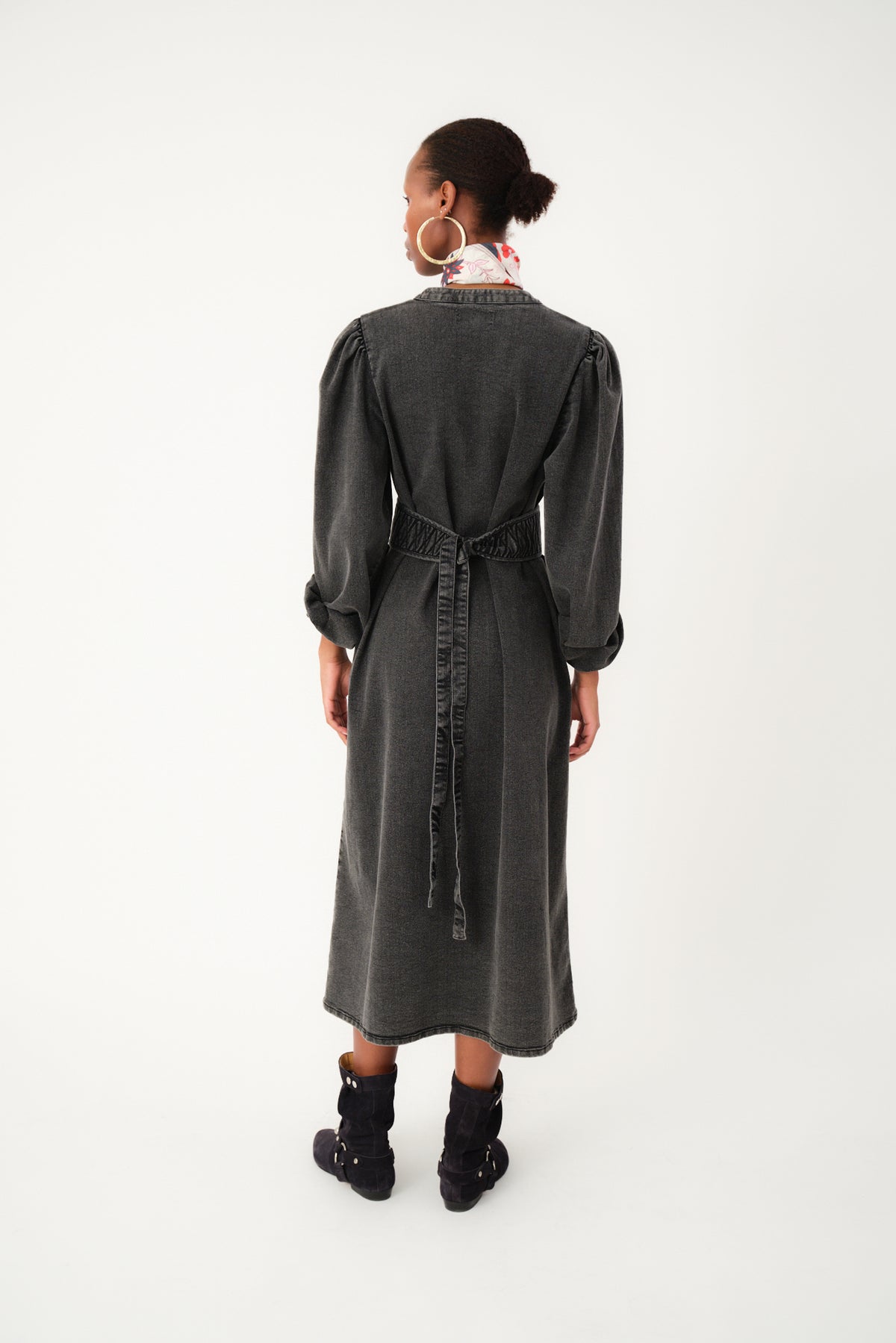 Lollys Laundry ParisLL Midi Kjole Dress Vasket sort