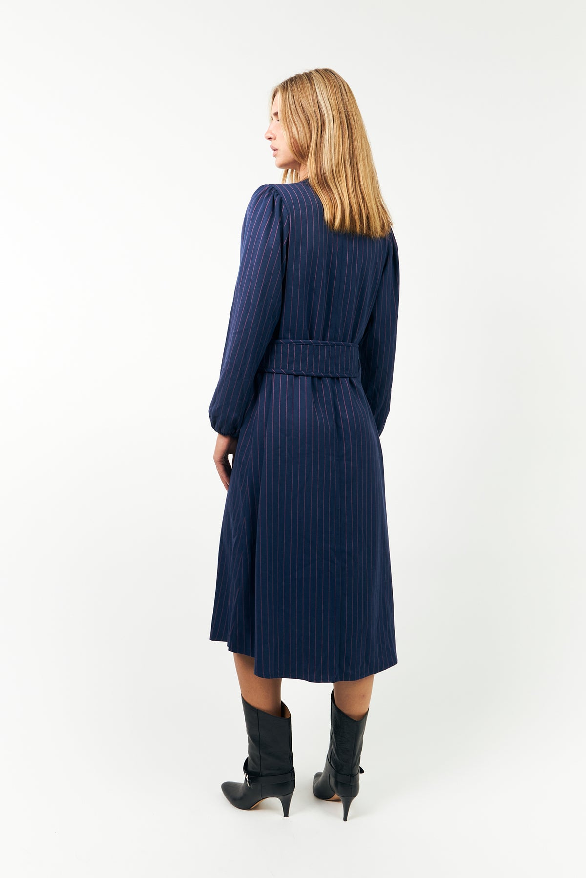 Lollys Laundry ParisLL Midi Kjole Dress Navy