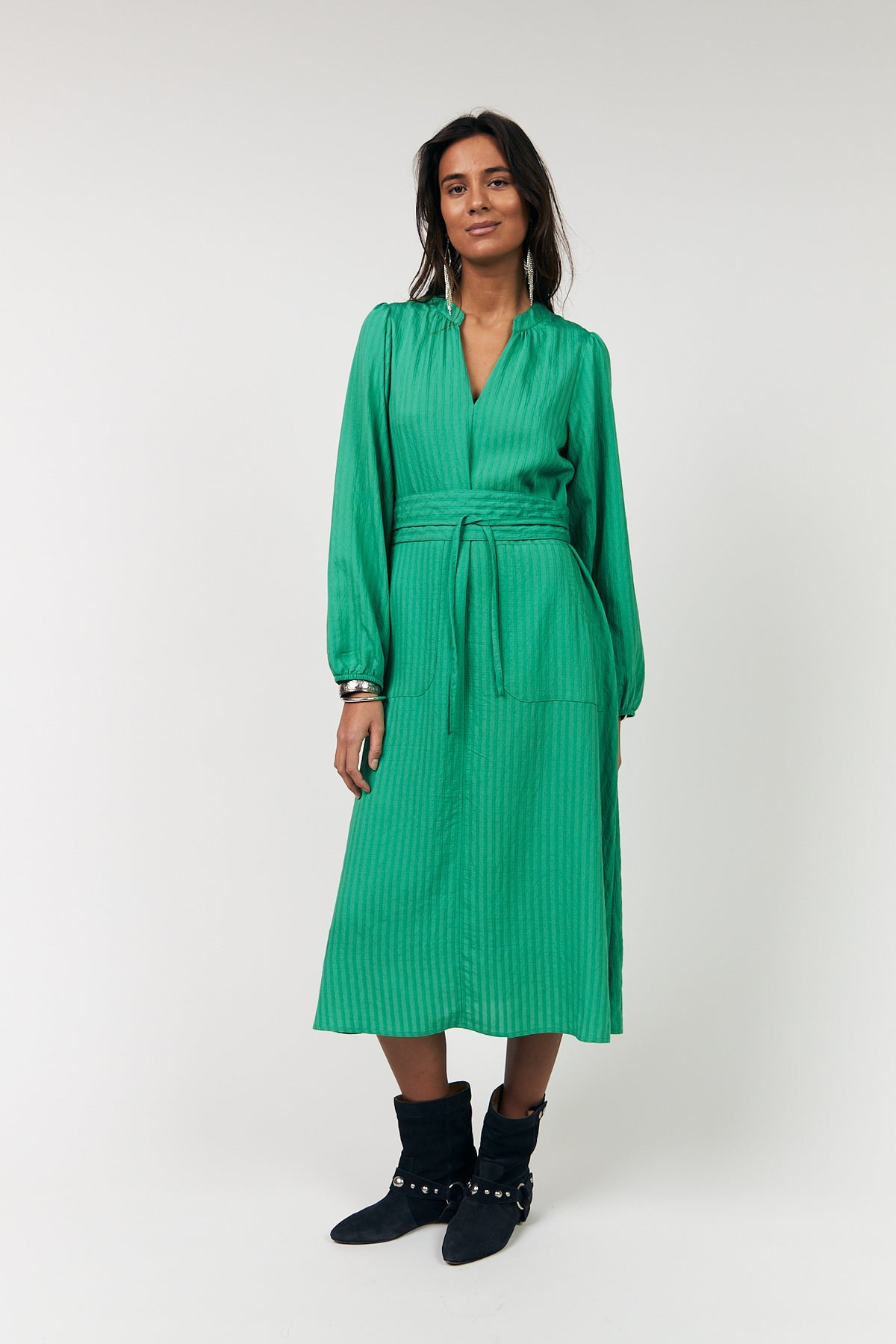 Lollys Laundry ParisLL Midi Kjole Dress Grøn
