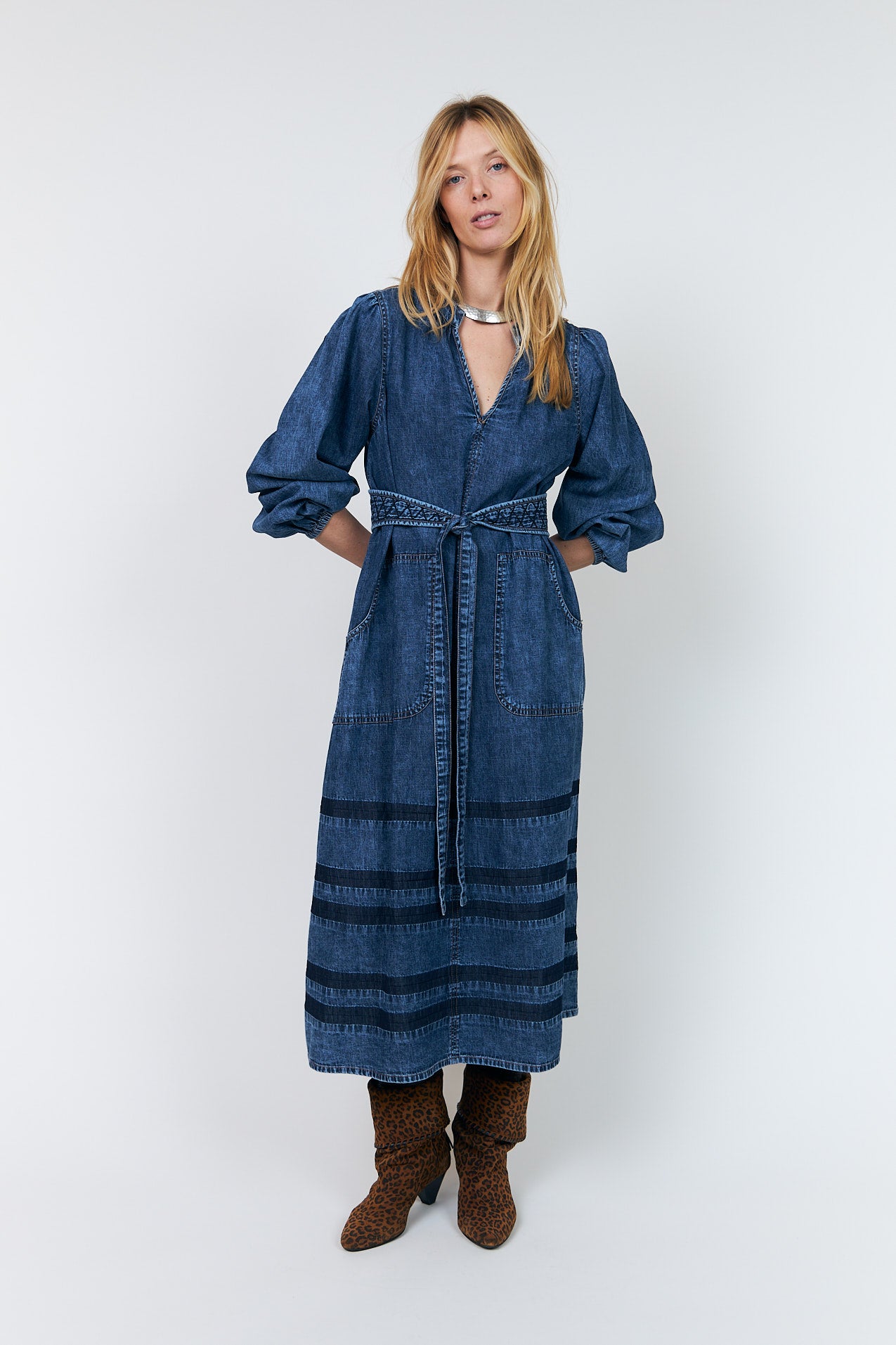 Lollys Laundry ParisLL Midi Kjole Dress Blå