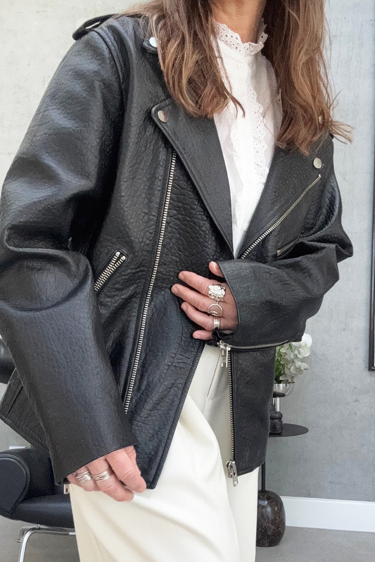 Lollys Laundry RayLL Læderjakke Jacket 99 Black