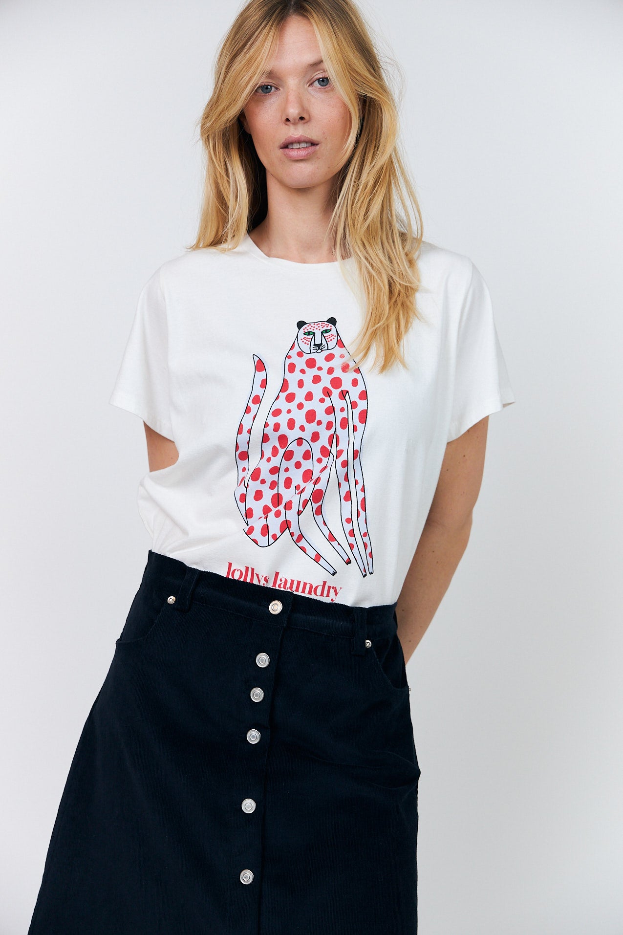 Lollys Laundry RomaLL T-Shirt Kat T-shirt Hvid