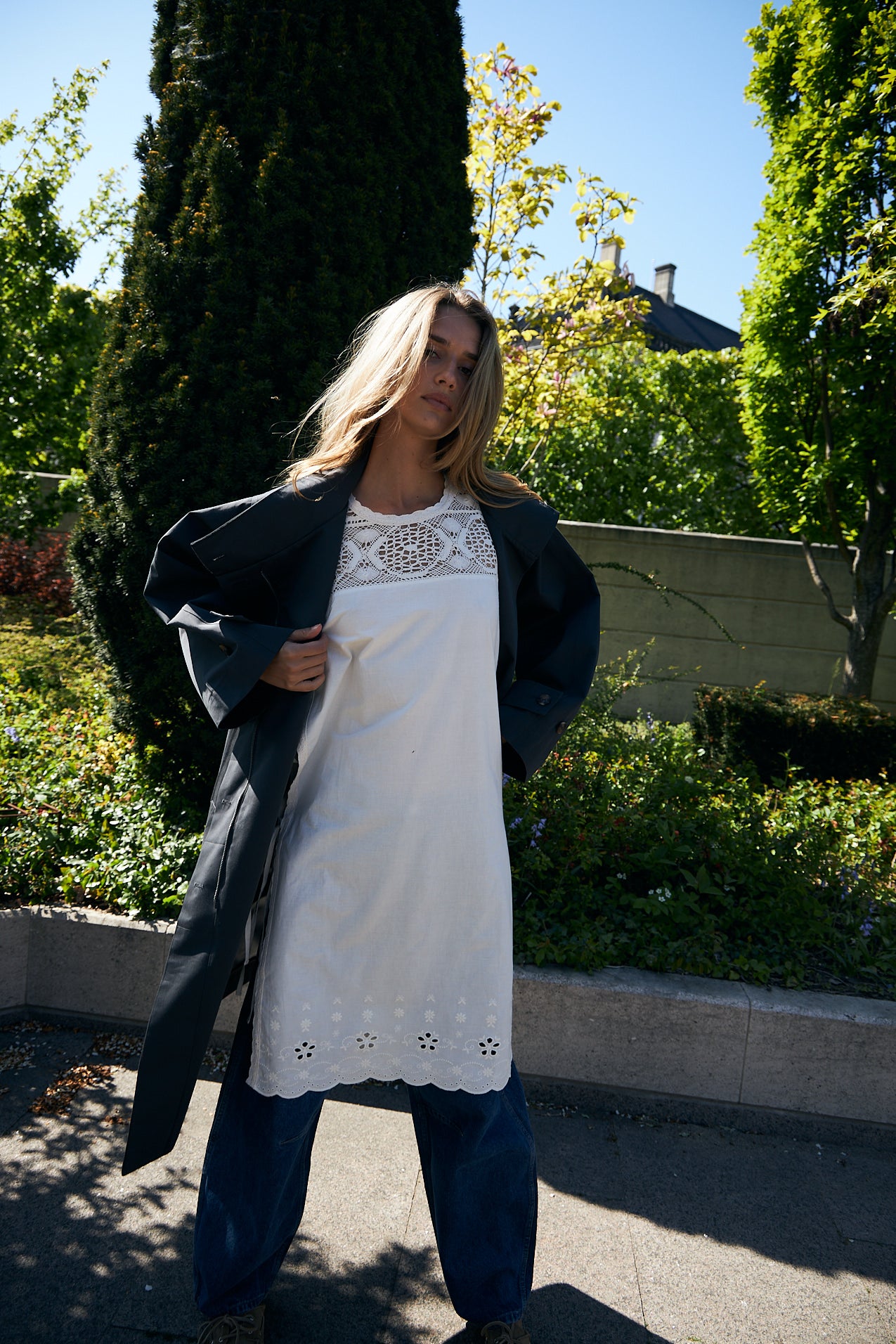 Lollys Laundry RussiLL lang Frakke Outerwear Antracitgrå