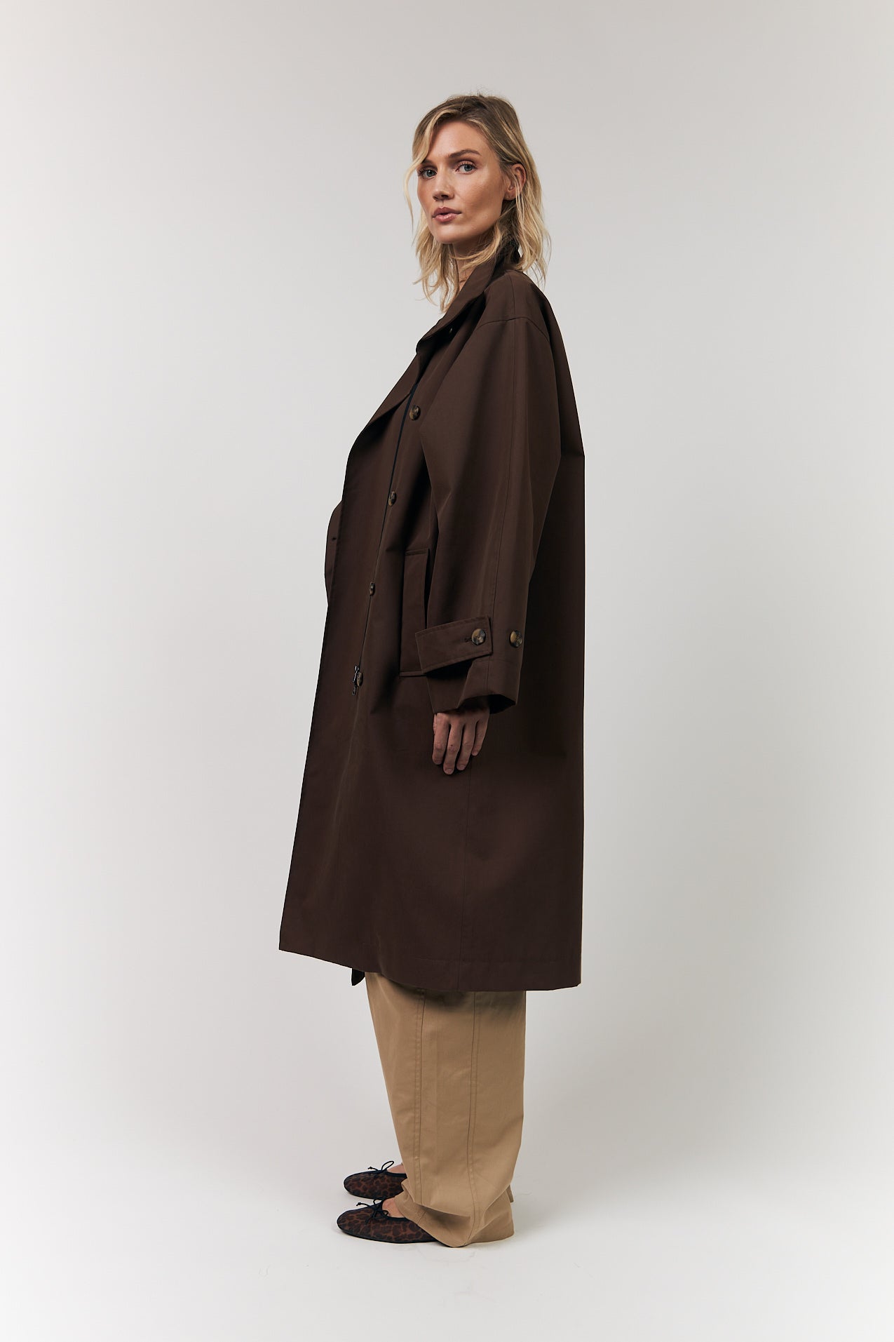 Lollys Laundry RussiLL lang Frakke Outerwear Brun