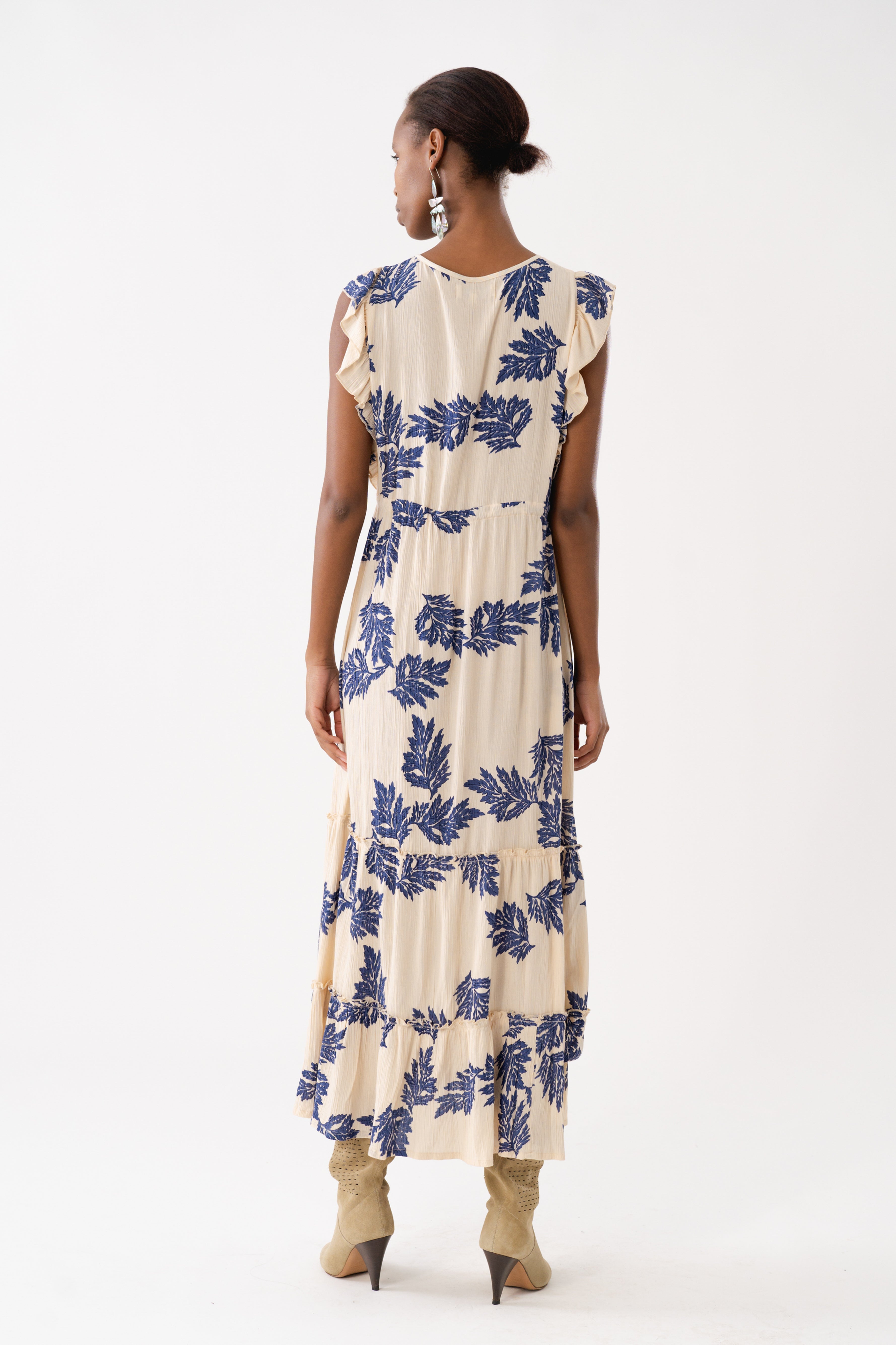 SamoLL Midi Dress SL - Flower Print