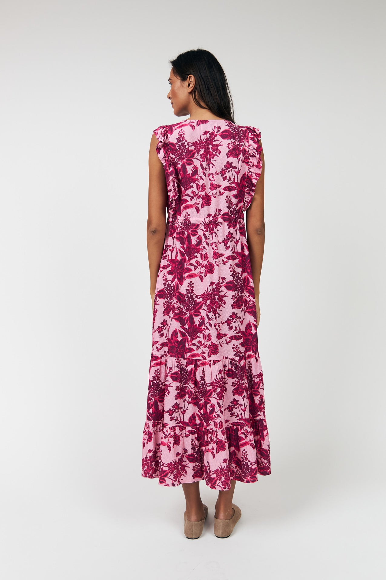 SamoLL Midi Kjole - 51 Pink