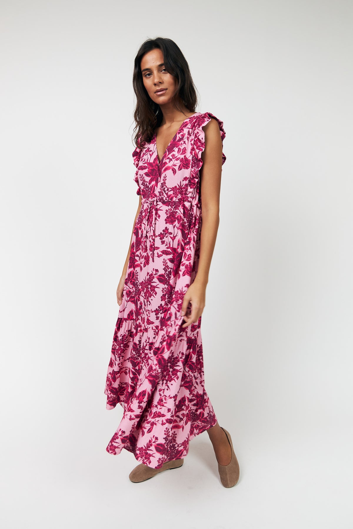 Lollys Laundry SamoLL Midi Kjole Dress Pink