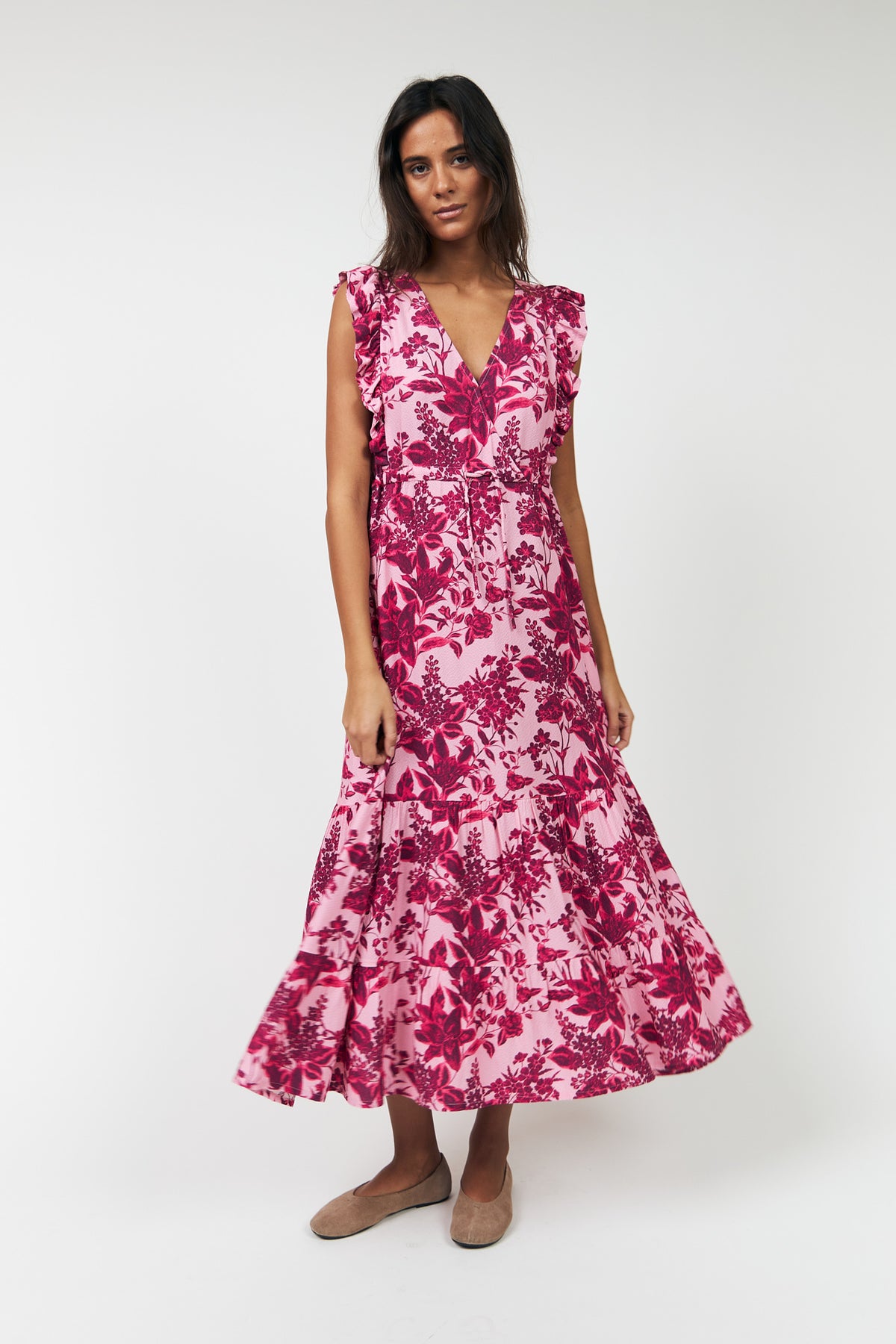 Lollys Laundry SamoLL Midi Kjole Dress Pink