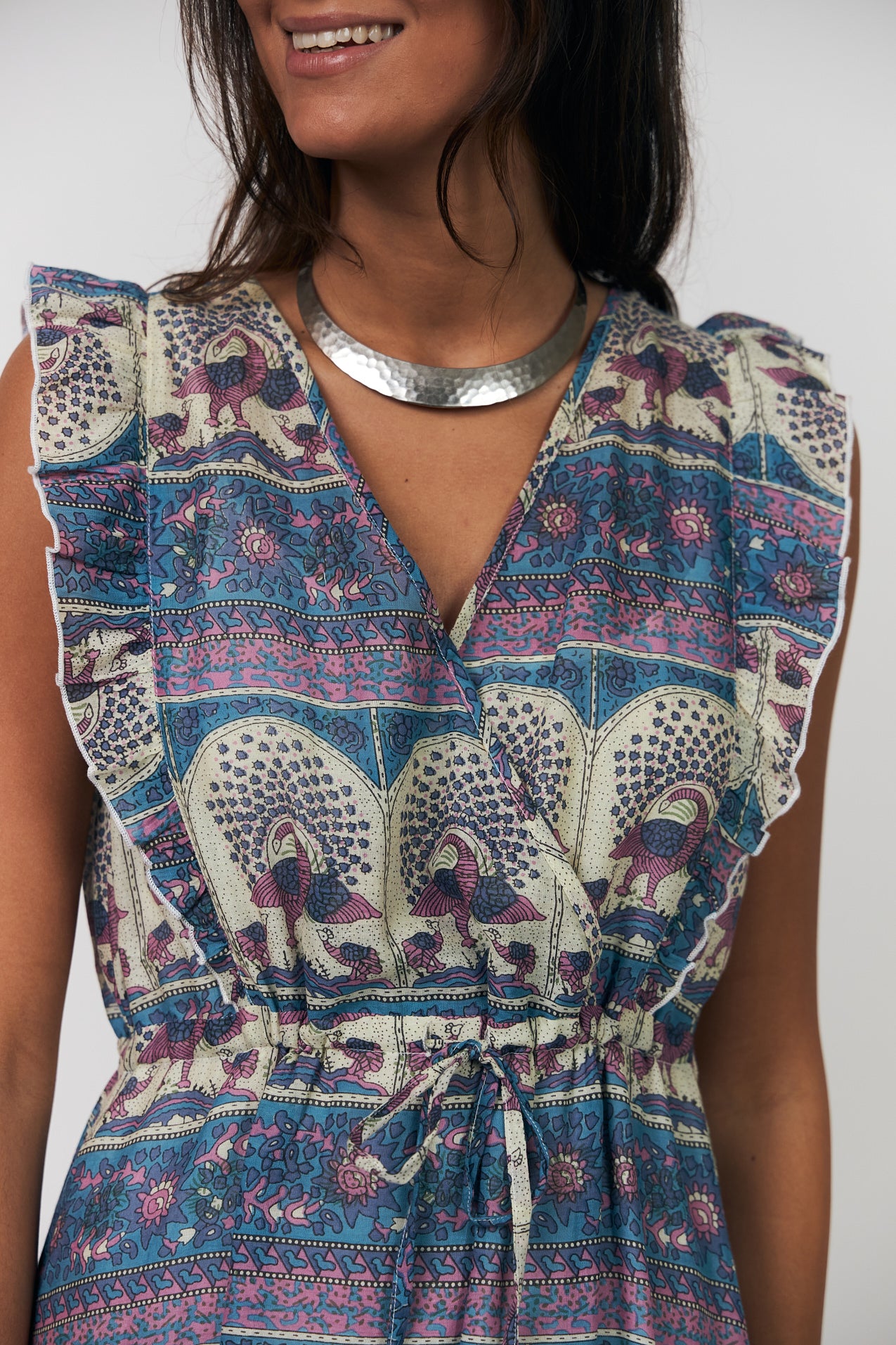 SamoLL Midi Kjole - 20 Blue