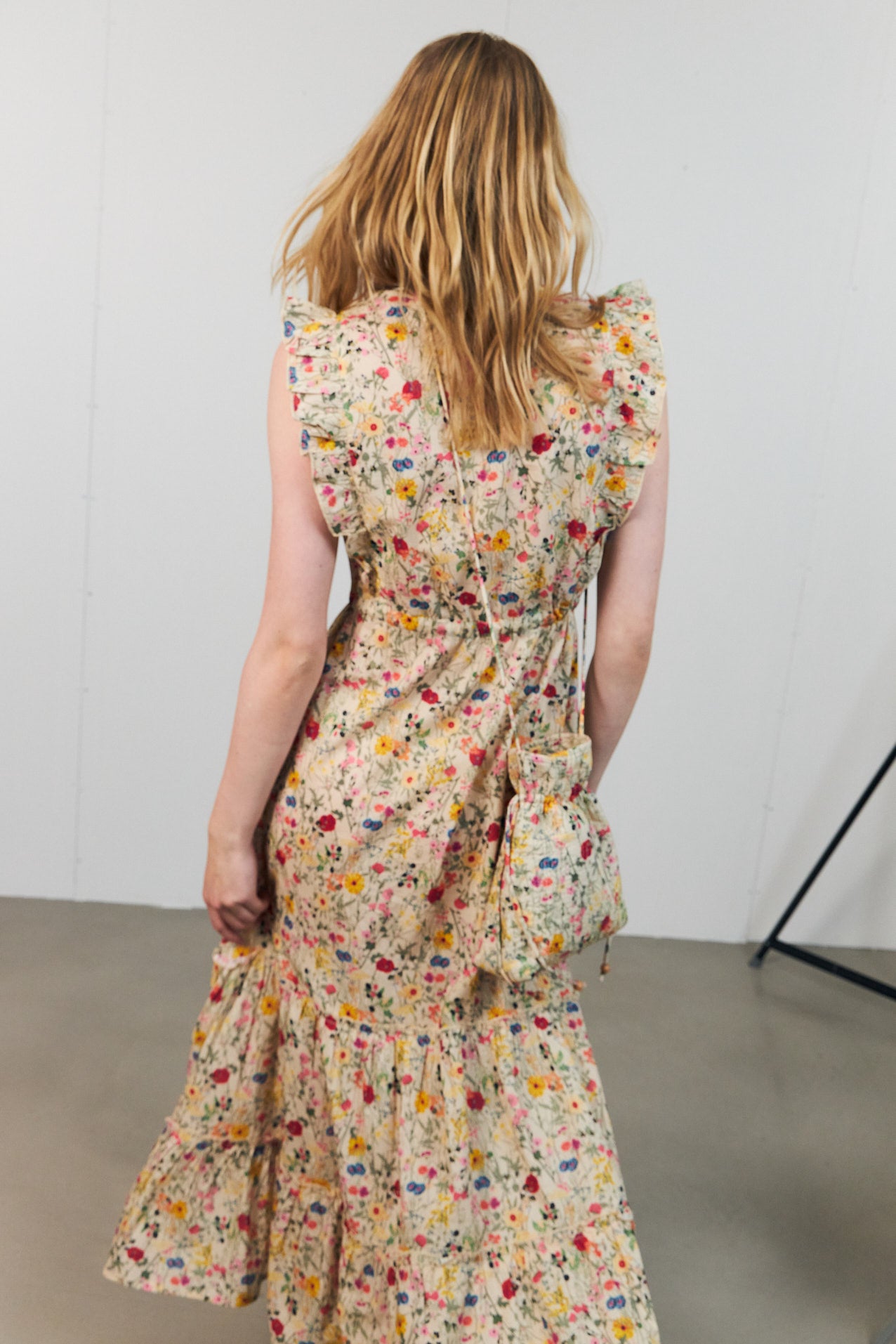 SamoLL Midi Kjole - Blomsterprint