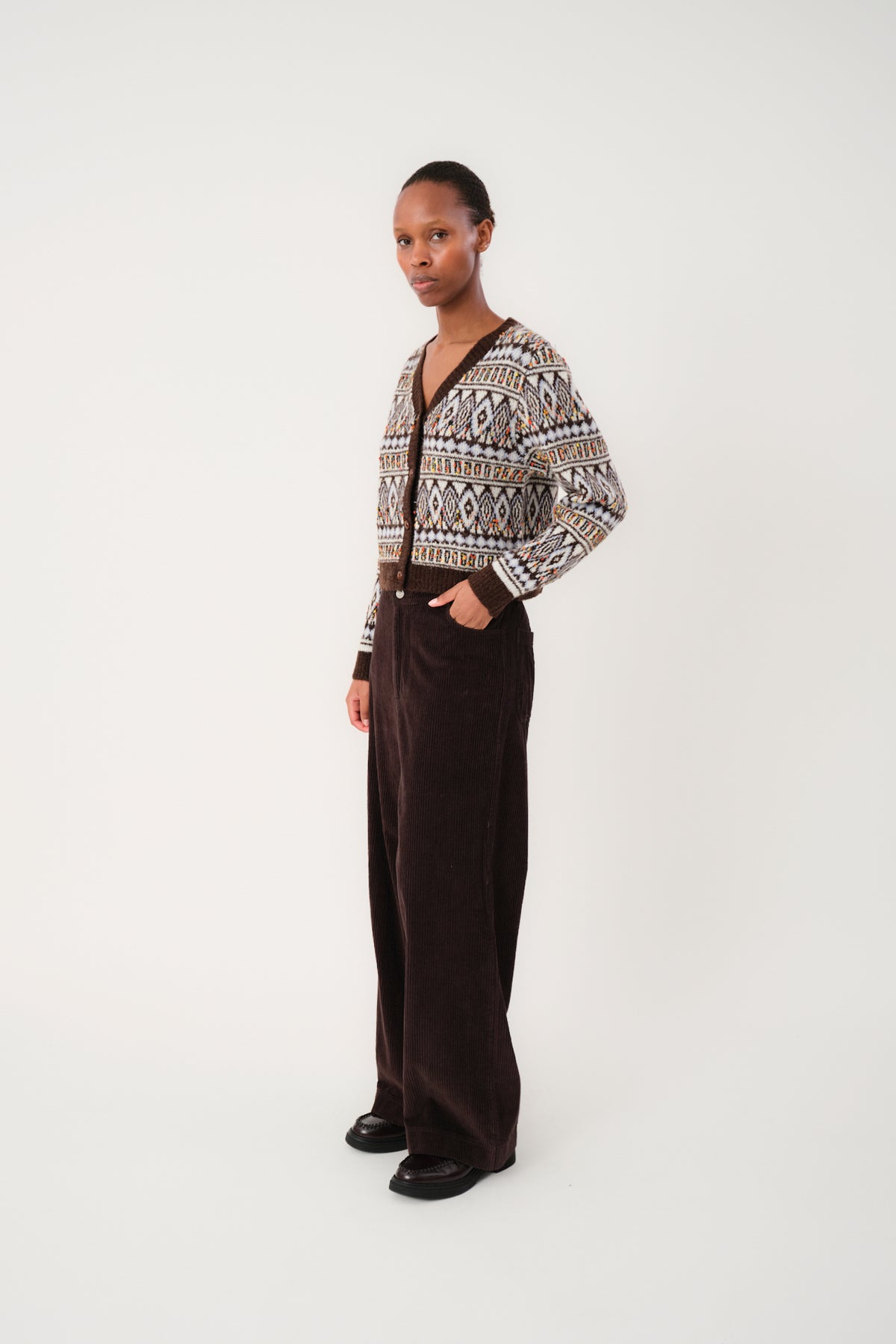 Lollys Laundry SaxoLL Strikket Cardigan Cardigan Mørkebrun