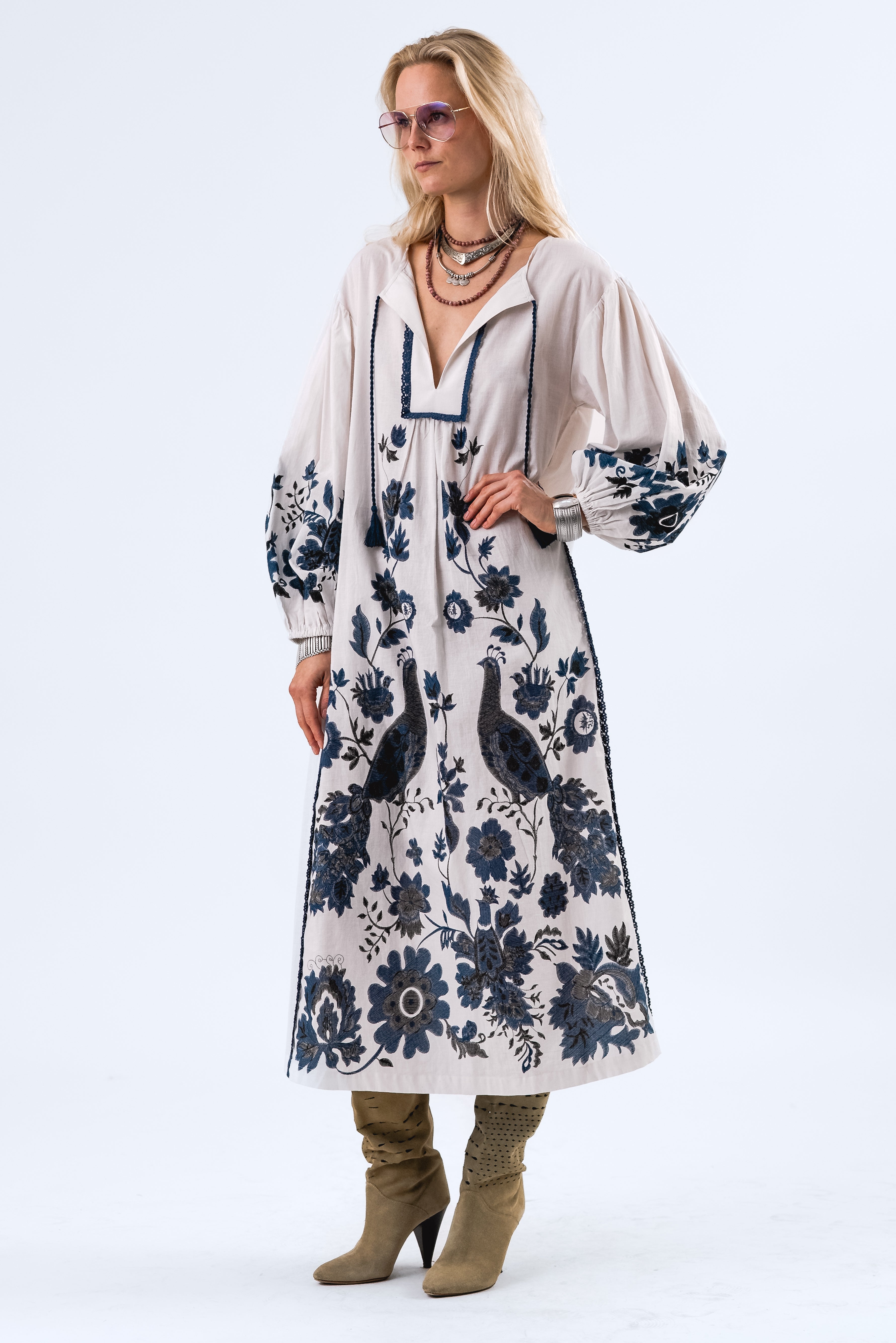 SiloLL Maxi Kjole - Creme