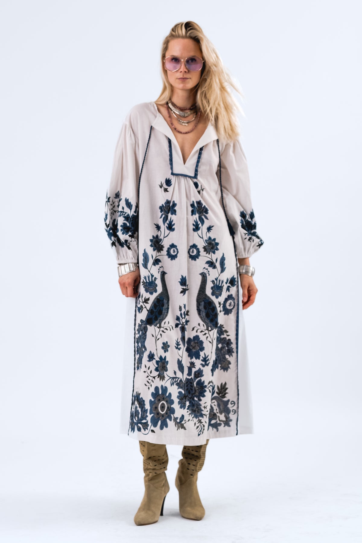 Lollys Laundry SiloLL Maxi Kjole Dress Creme