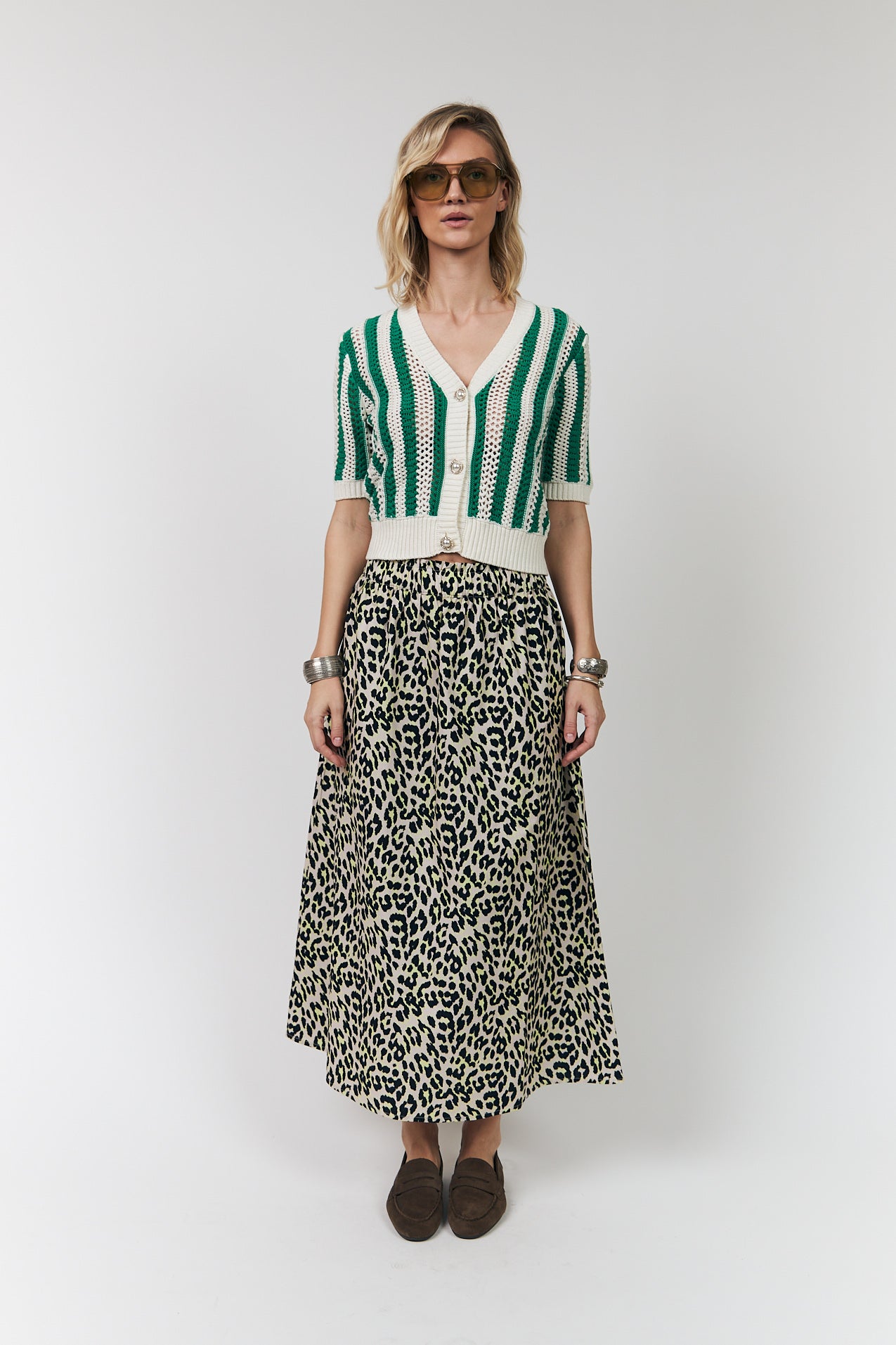 SivaLL Strikjakke - Green