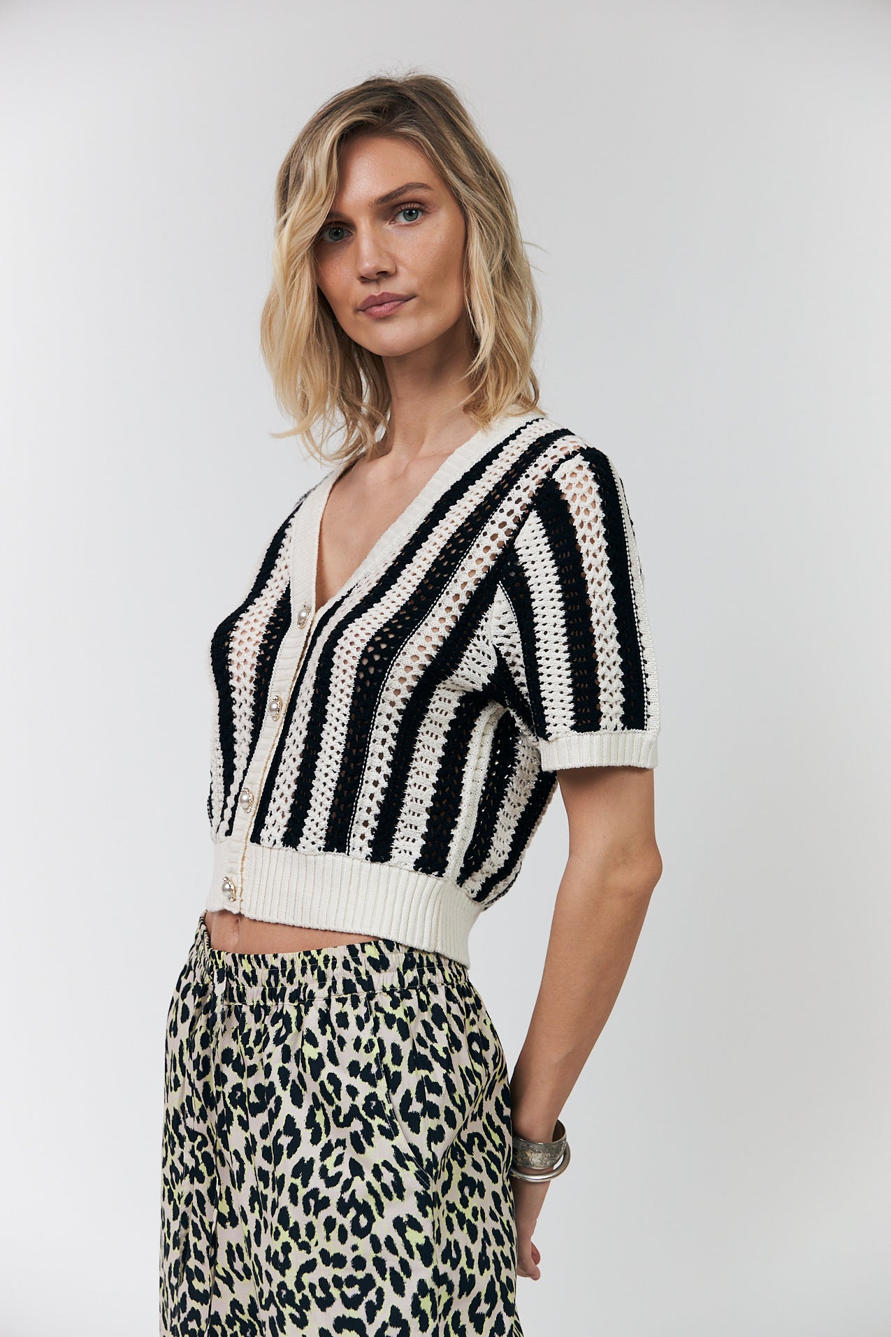 SivaLL Strikjakke - Black