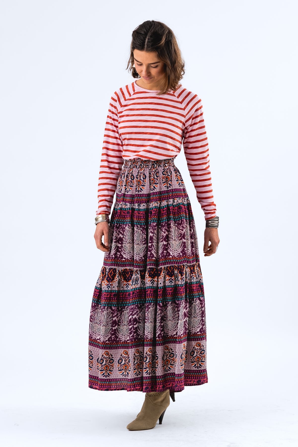 Lollys Laundry SunsetLL Maxi Nederdel Skirt Blomsterprint