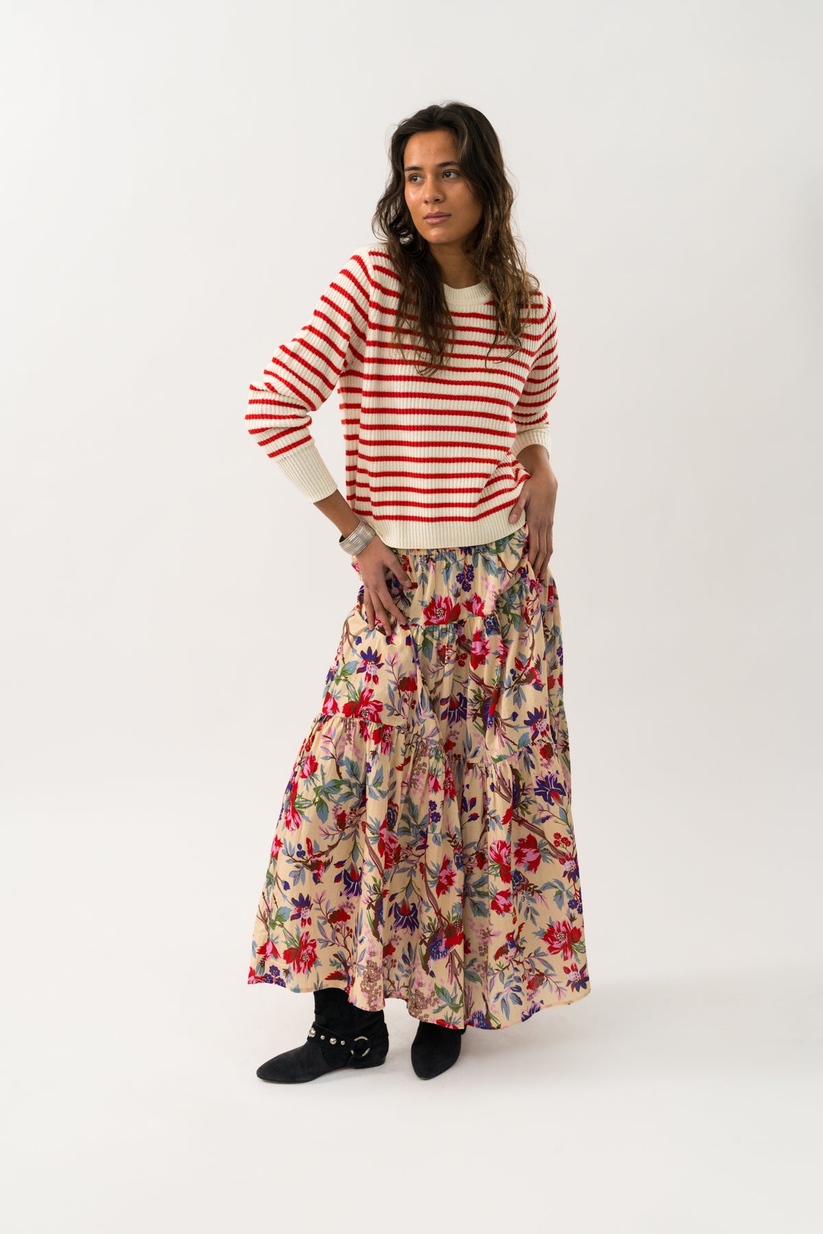 Lollys Laundry SunsetLL Maxi Nederdel Skirt Blomsterprint