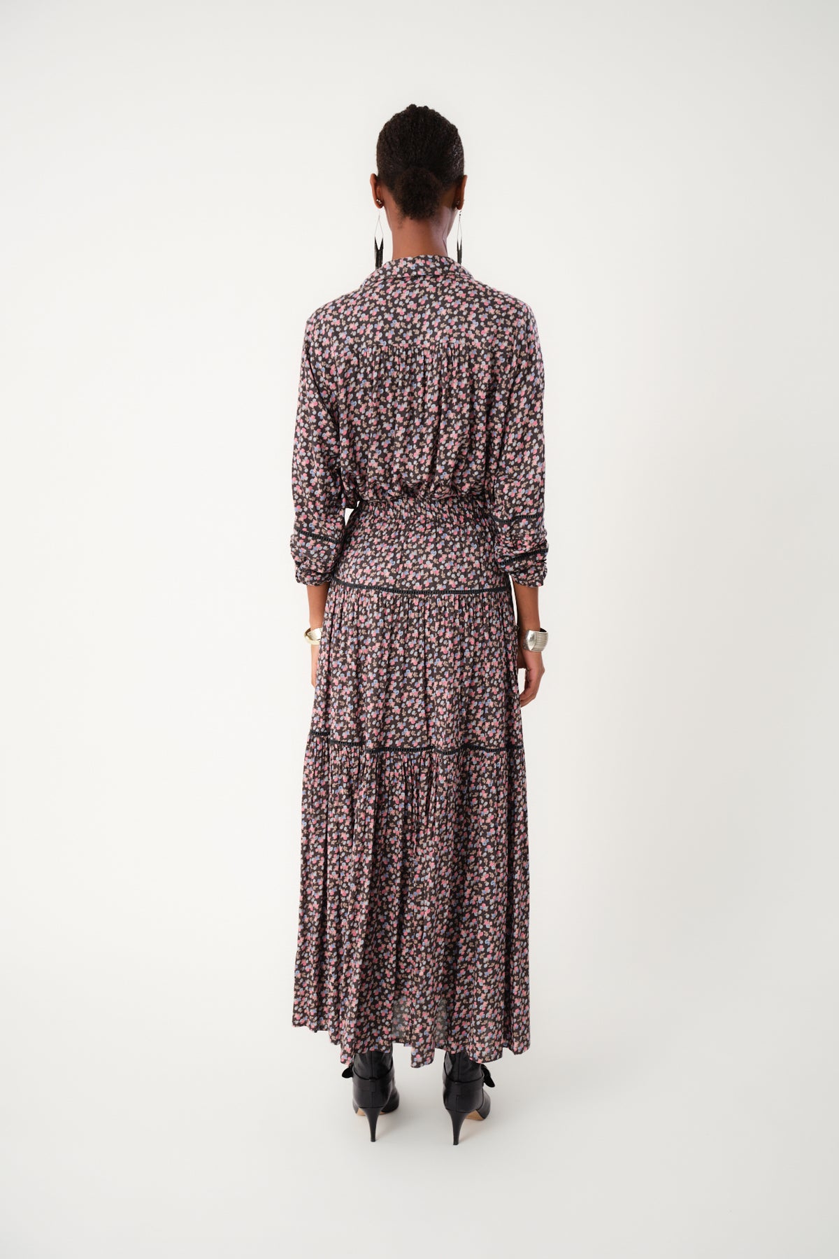 Lollys Laundry SunsetLL Maxi Nederdel Skirt Vasket sort