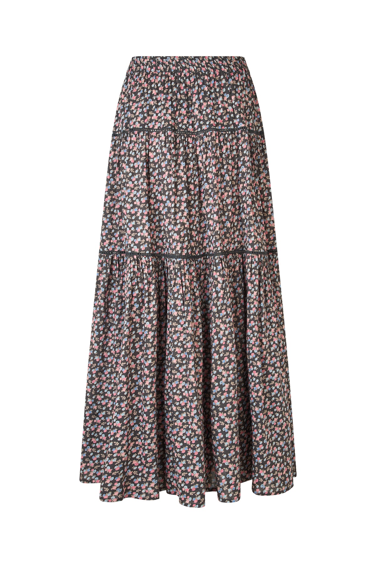 Lollys Laundry SunsetLL Maxi Nederdel Skirt Vasket sort