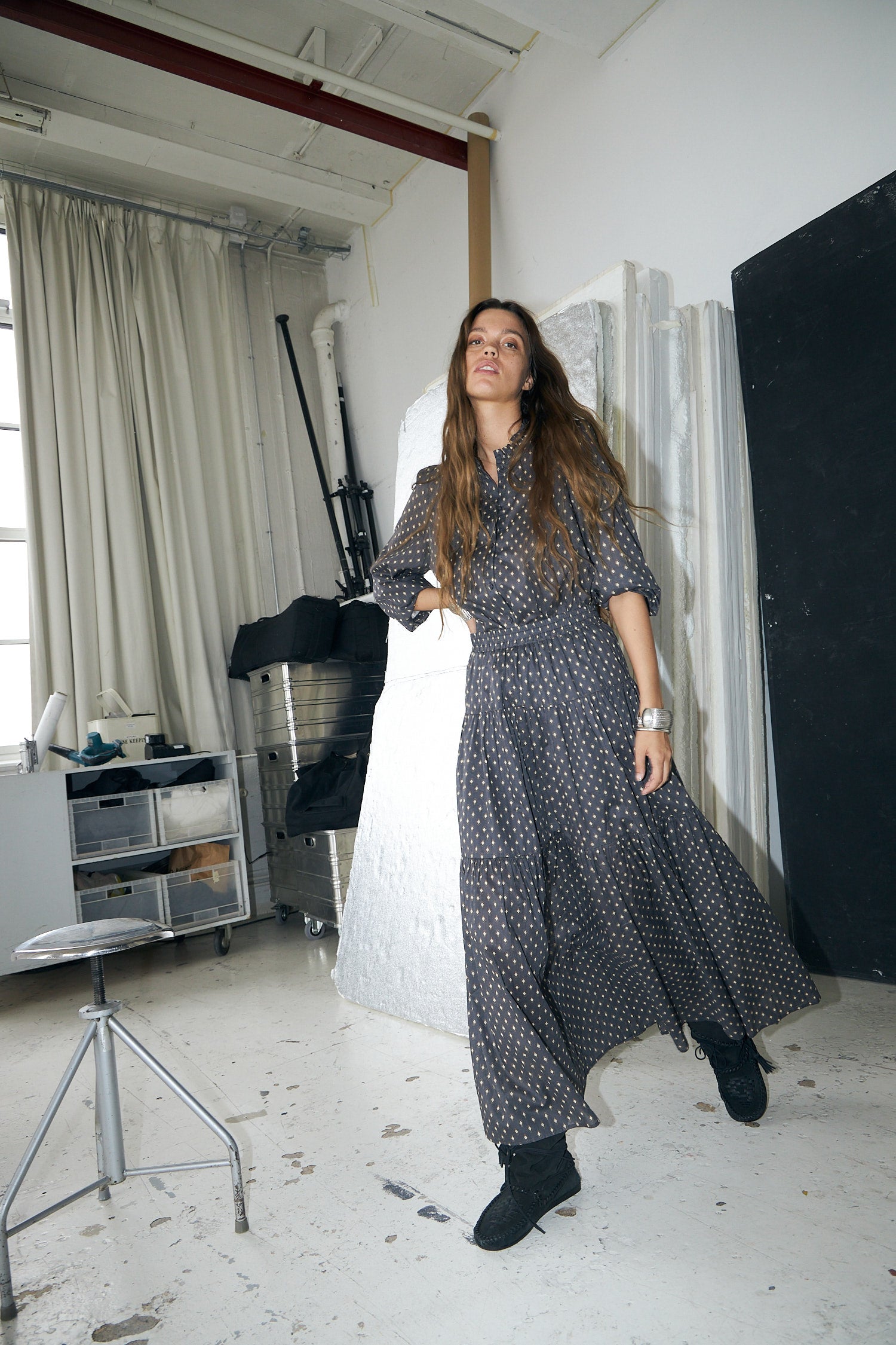 Lollys Laundry SunsetLL Maxi Nederdel Skirt 23 Dark Blue