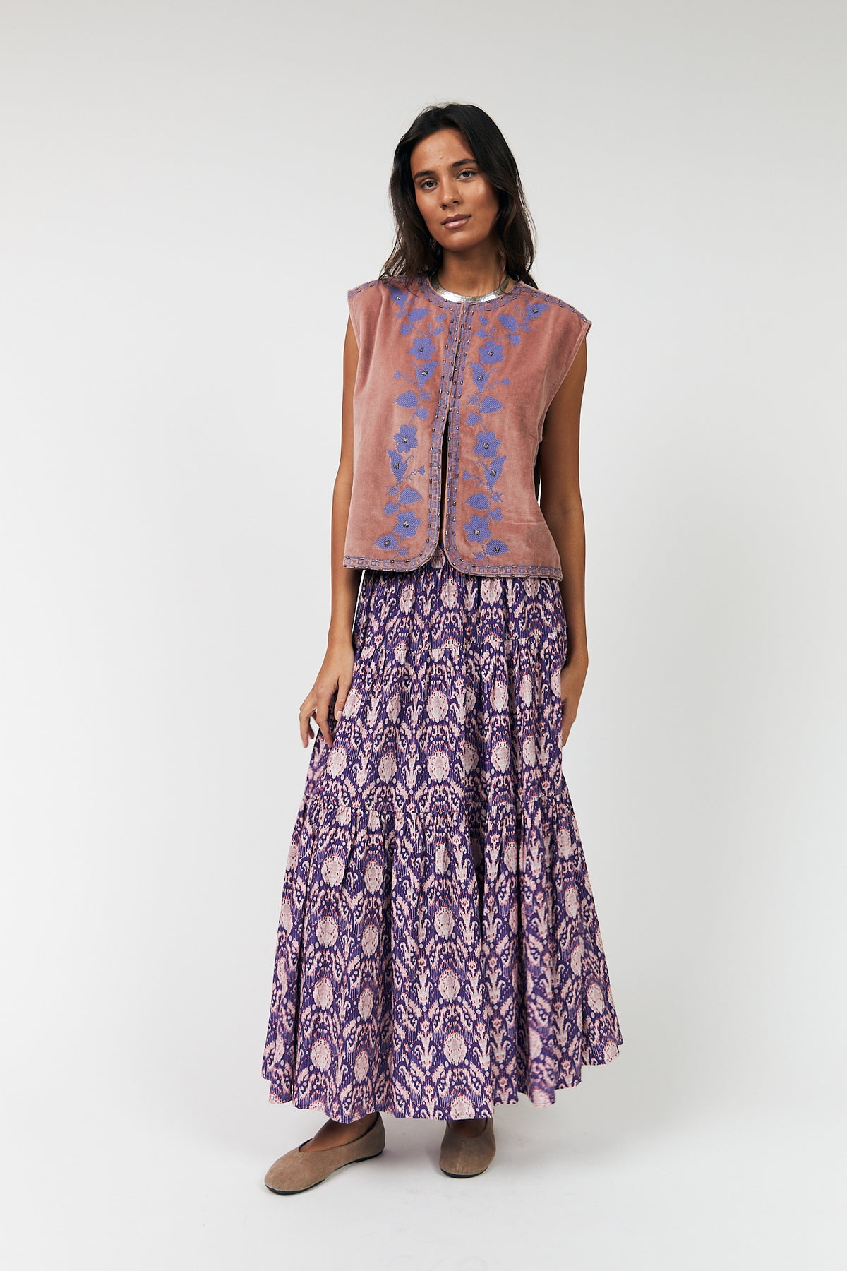 Lollys Laundry SunsetLL Maxi Nederdel Skirt Grafisk print