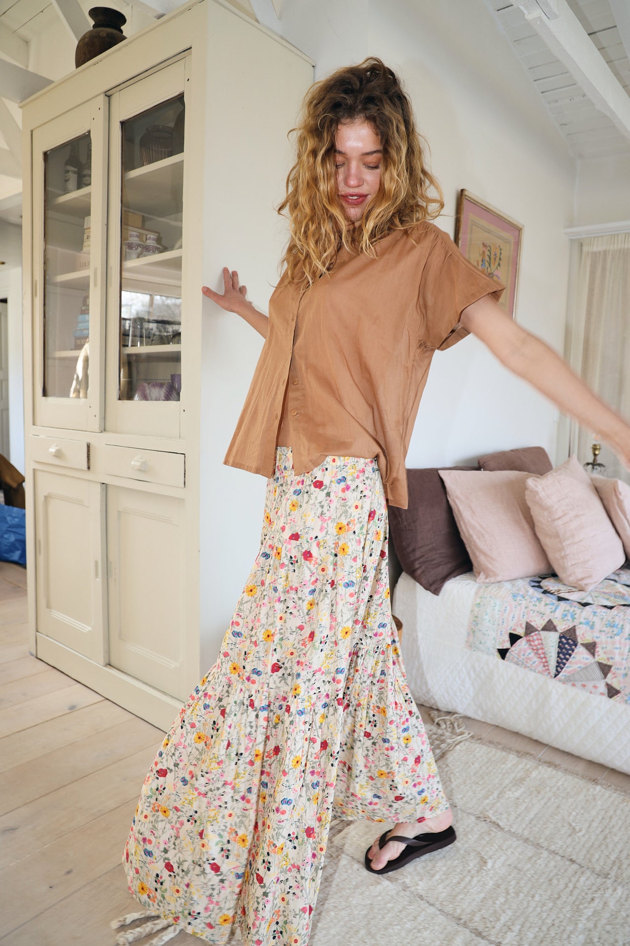SunsetLL Maxi Nederdel - Blomsterprint