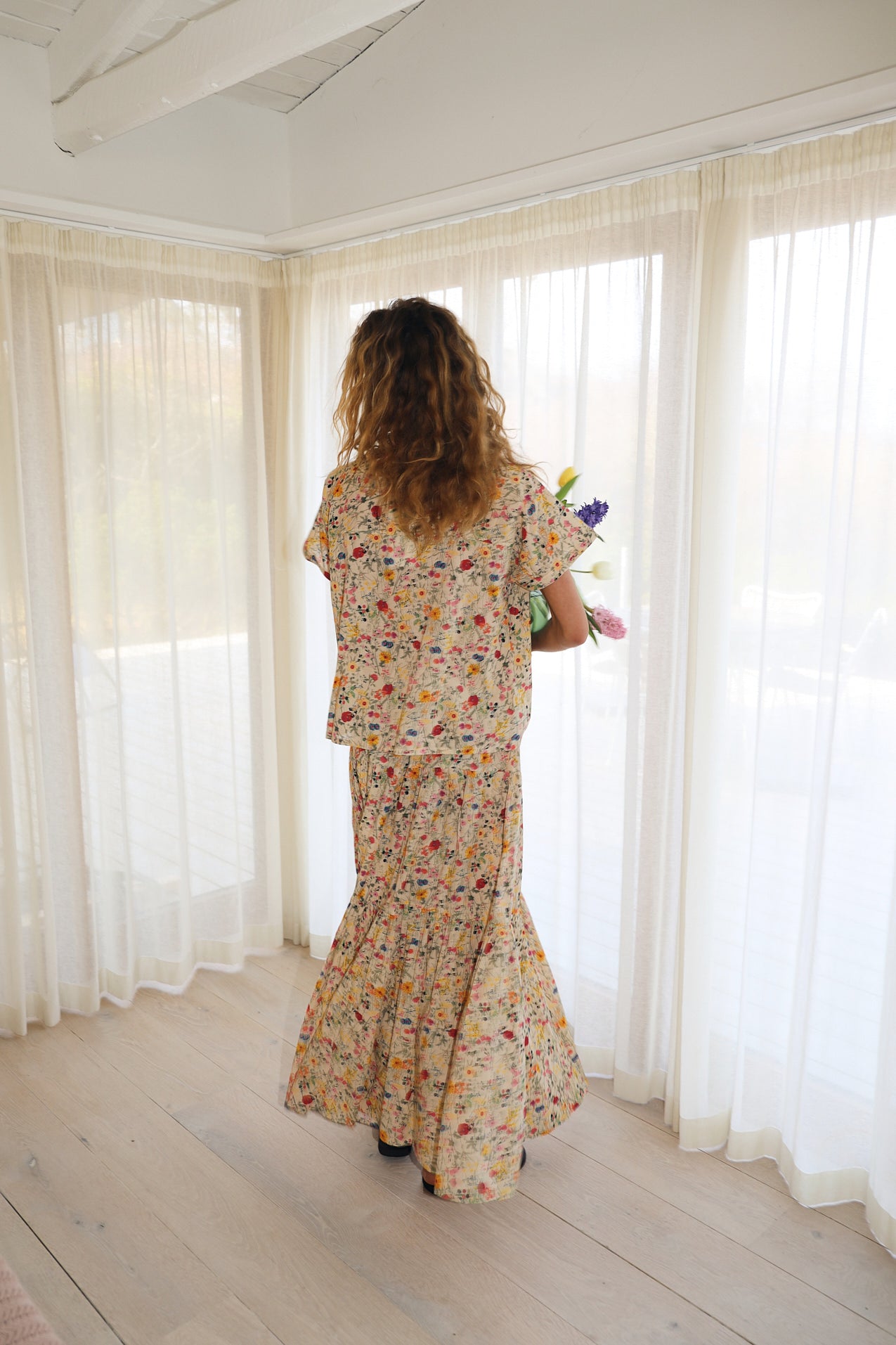 SunsetLL Maxi Nederdel - Blomsterprint