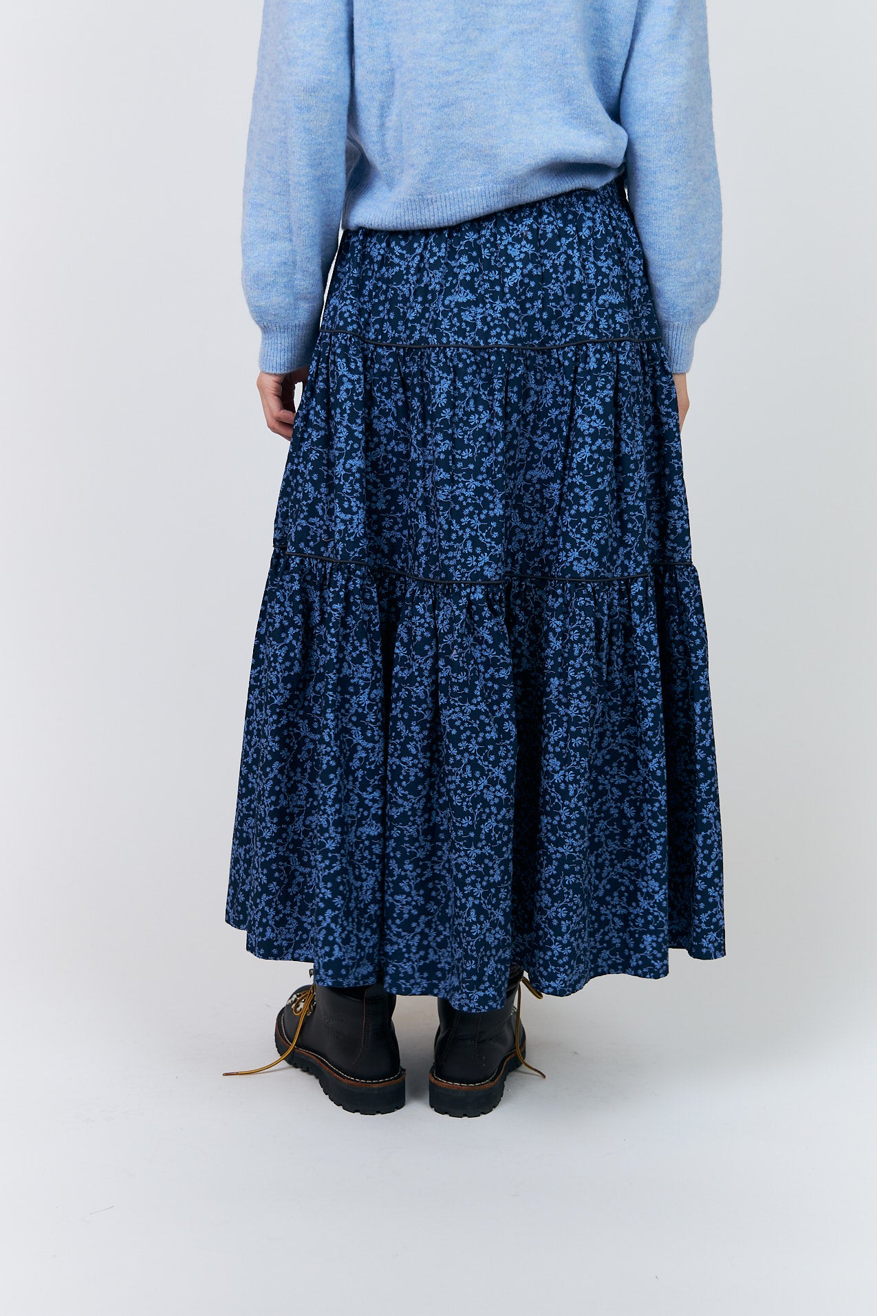 Lollys Laundry SunsetLL Maxi Nederdel Skirt Mørkeblå