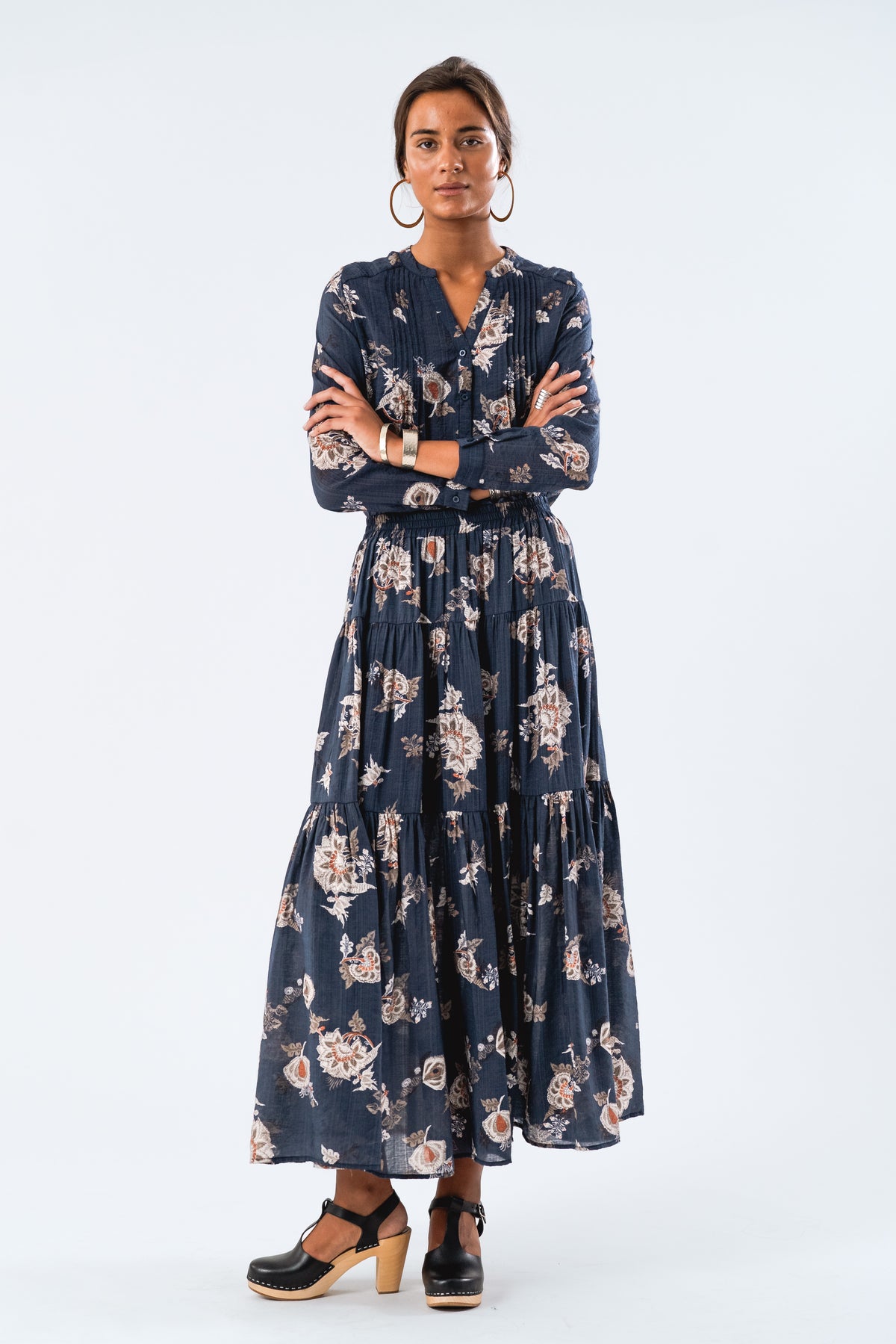 Lollys Laundry SunsetLL Maxi Skirt Skirt Mørkeblå
