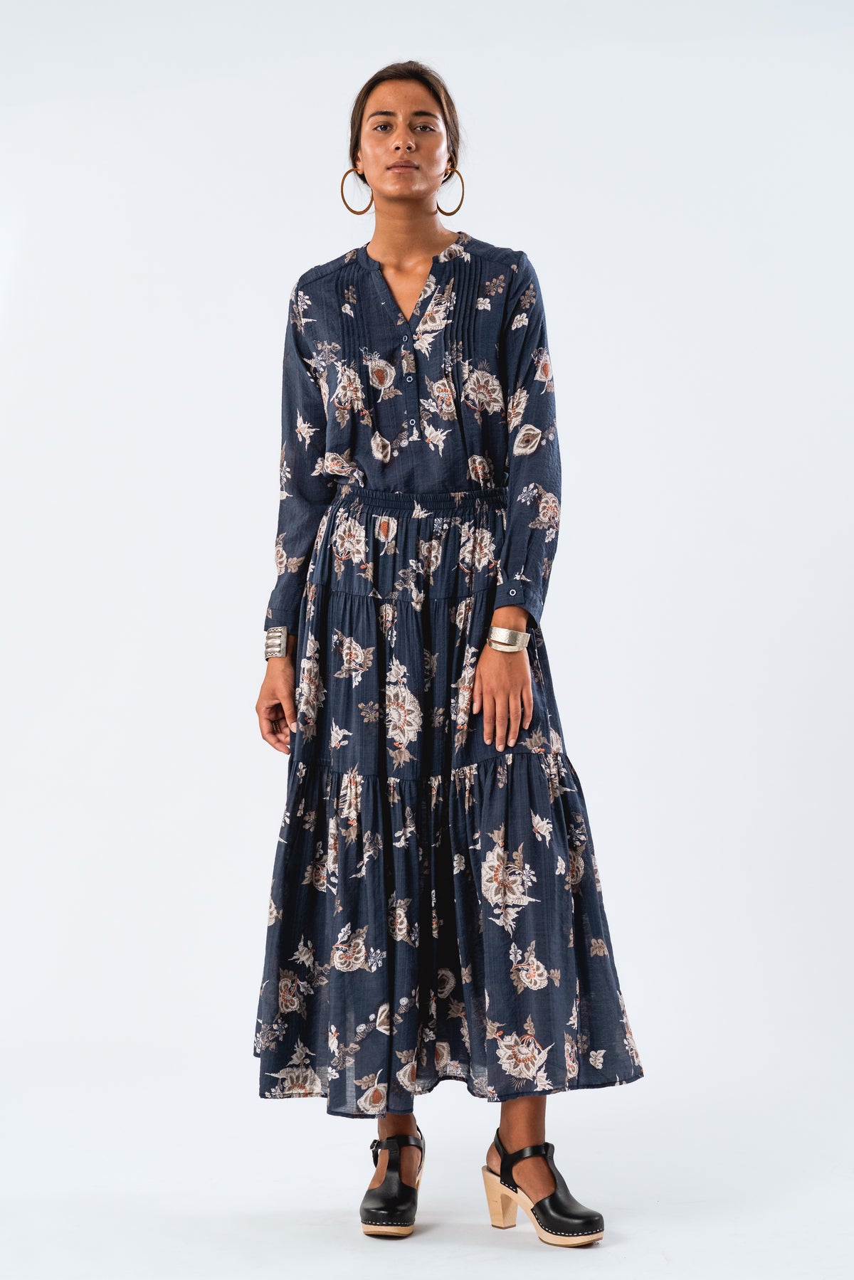 Lollys Laundry SunsetLL Maxi Skirt Skirt Mørkeblå