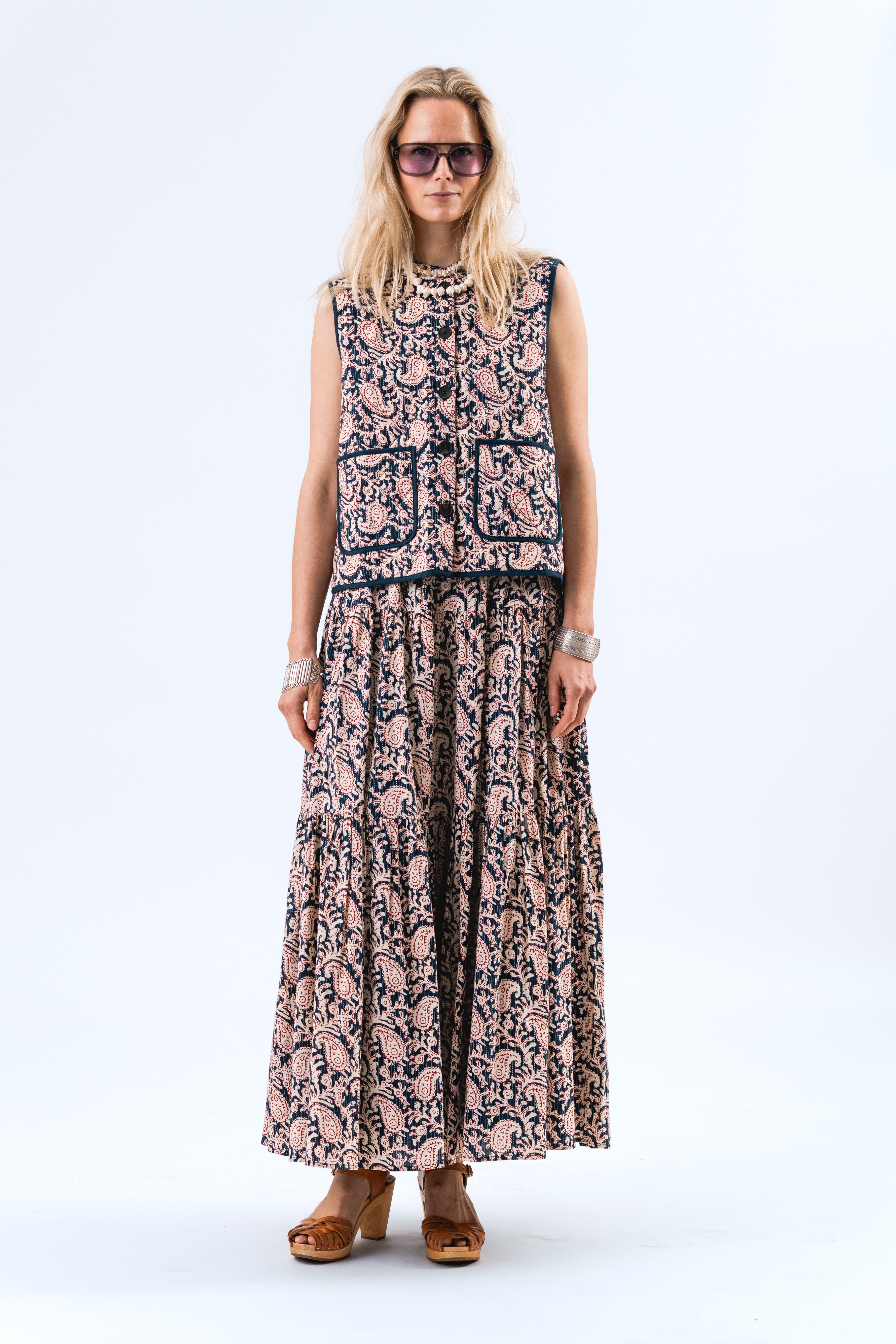 SunsetLL Maxi Nederdel - Graphic Print