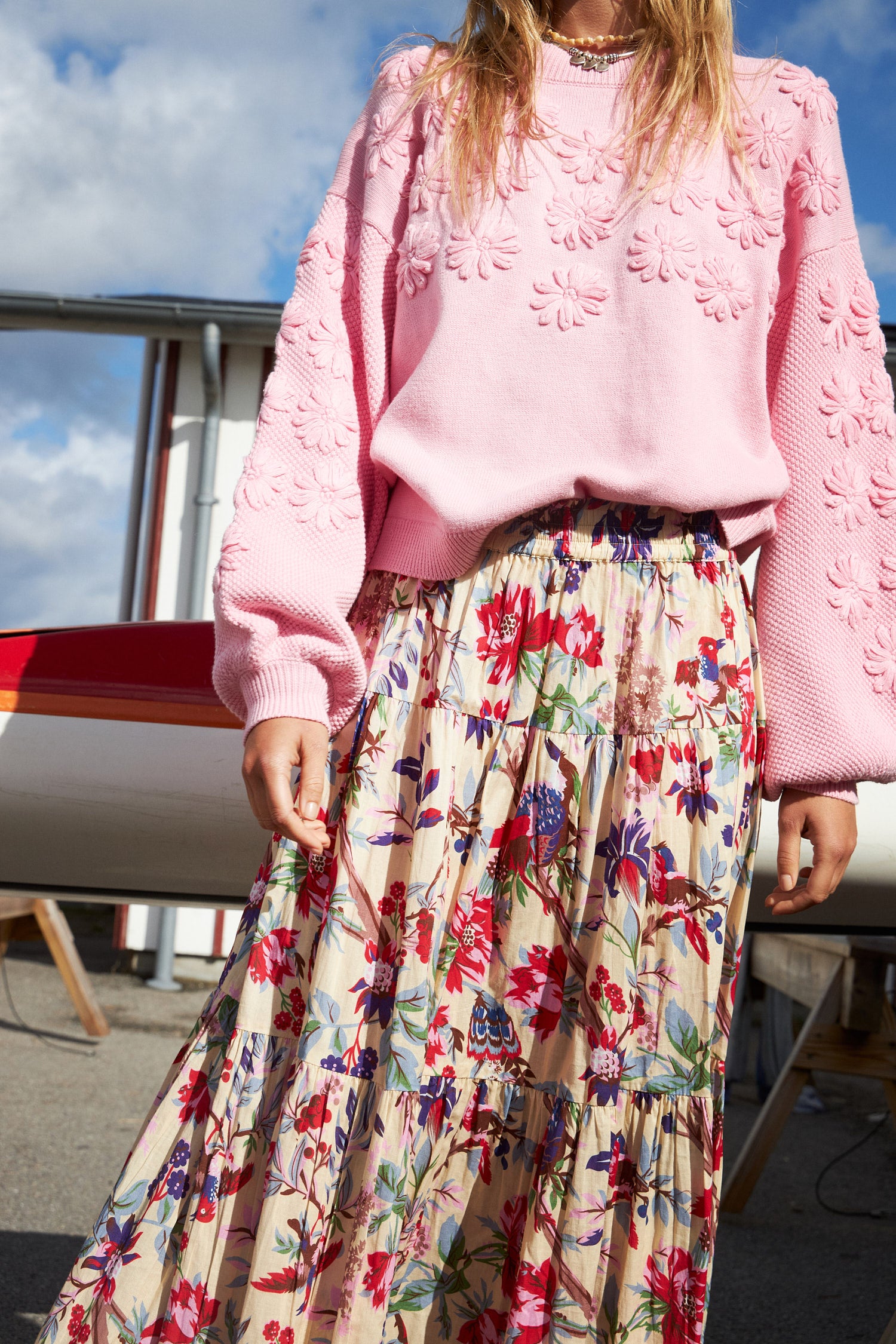 Lollys Laundry SunsetLL Maxi Nederdel Skirt 74 Flower Print