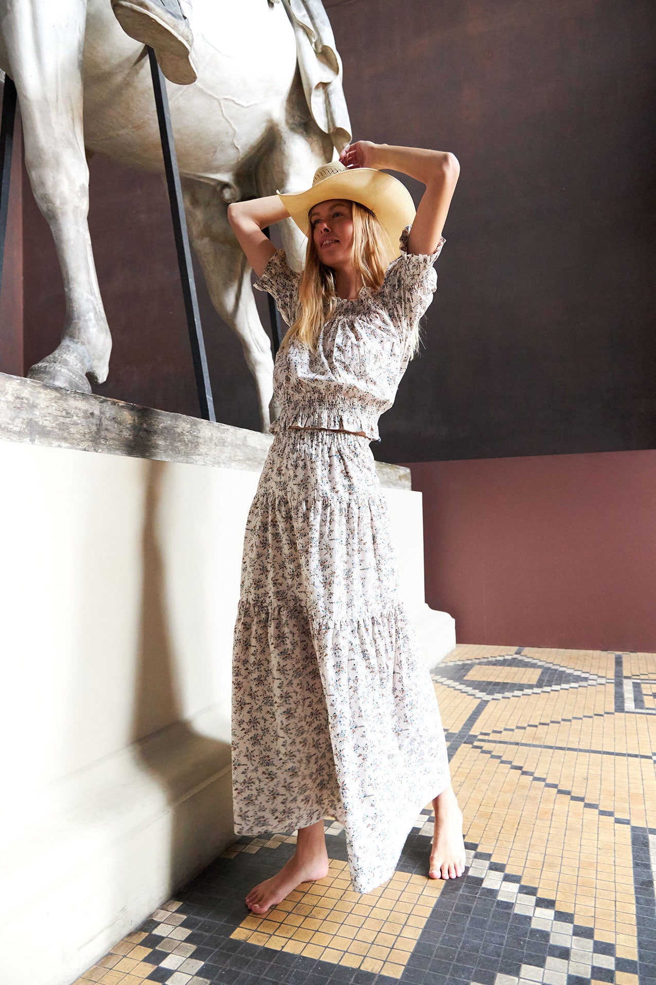 Sunset Skirt - Flower Print