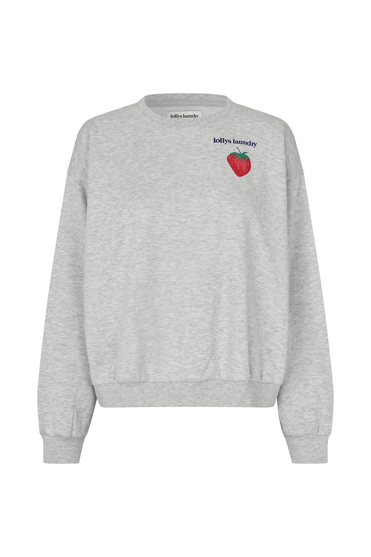 Lollys Laundry SydneyLL Jordbær Sweatshirt Sweatshirt Lysegrå Melange