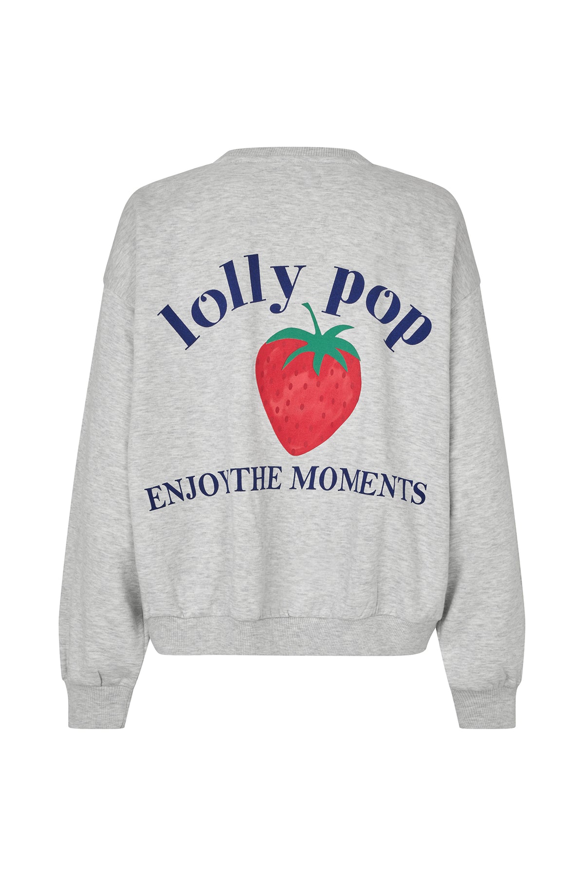 Lollys Laundry SydneyLL Jordbær Sweatshirt Sweatshirt Lysegrå Melange