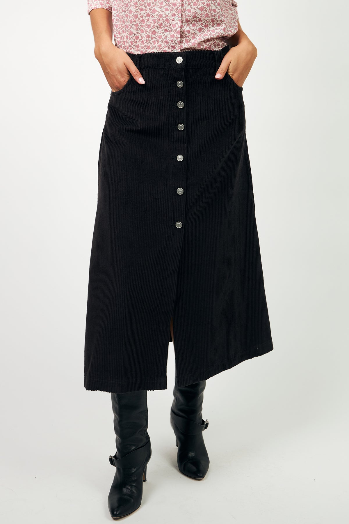 Lollys Laundry UnaLL Maxi Nederdel Skirt Mørkebrun