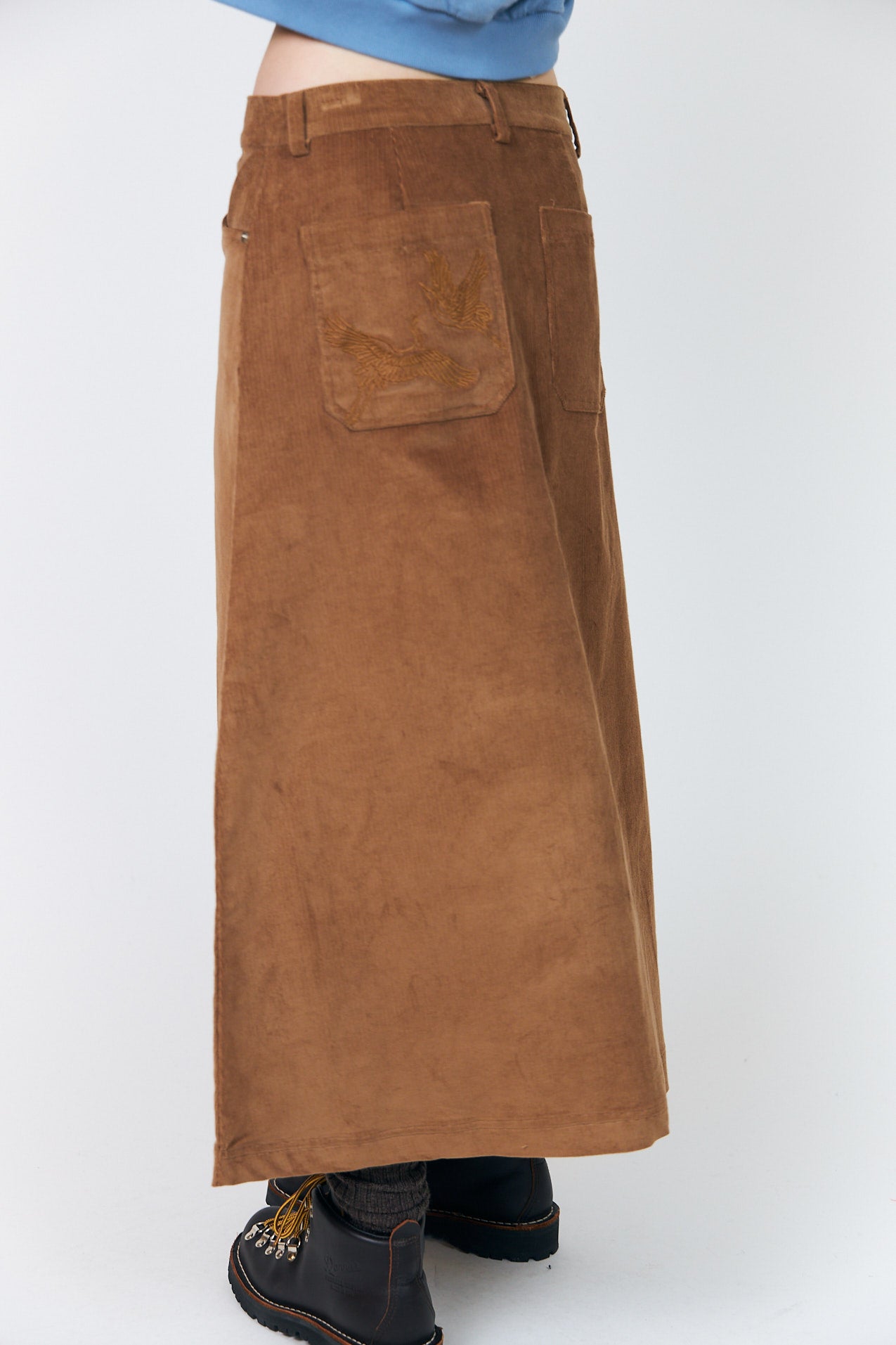 Lollys Laundry UnaLL Maxi Nederdel Skirt Nøddebrun