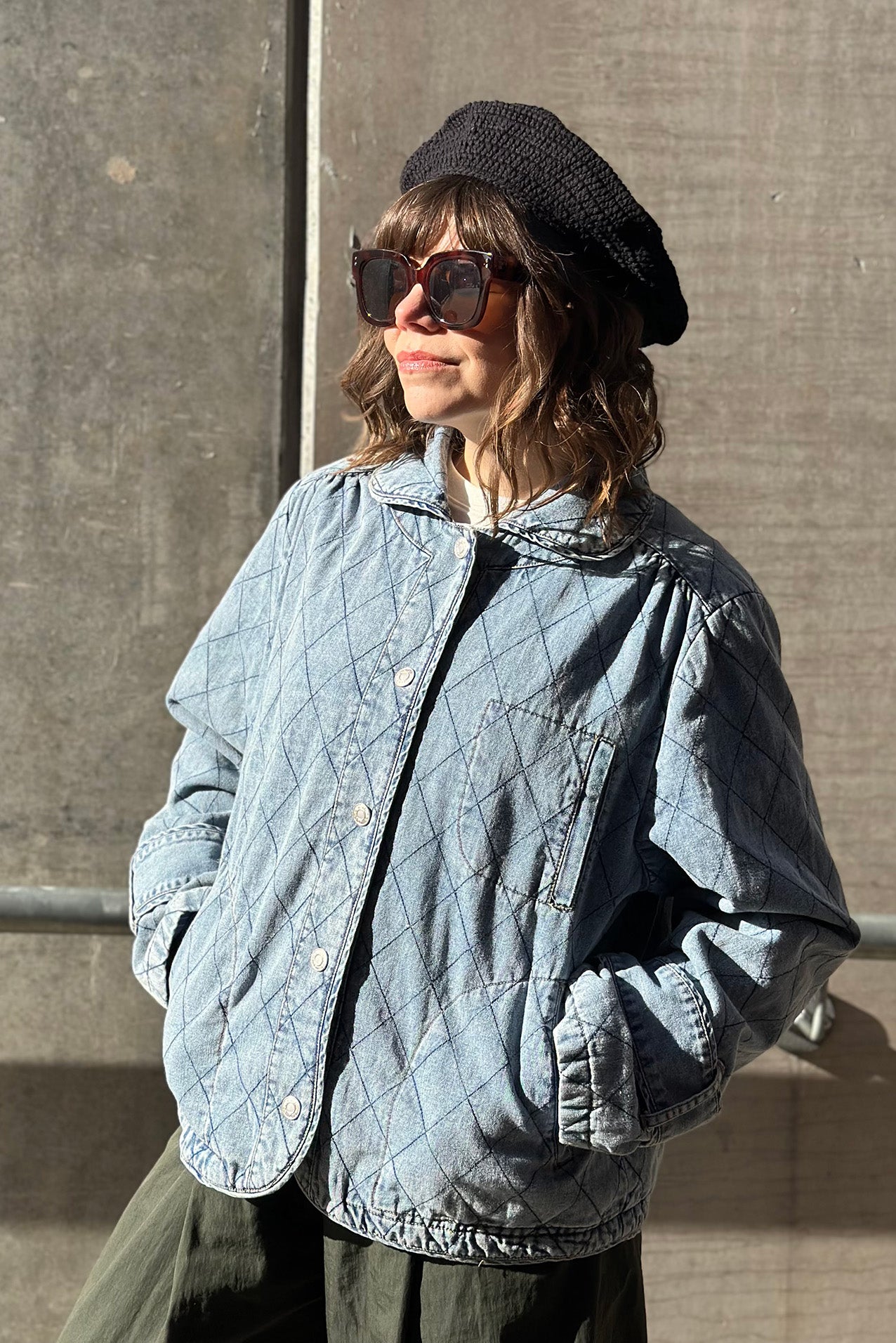 ViolaLL Quilted Jakke - Blå denim