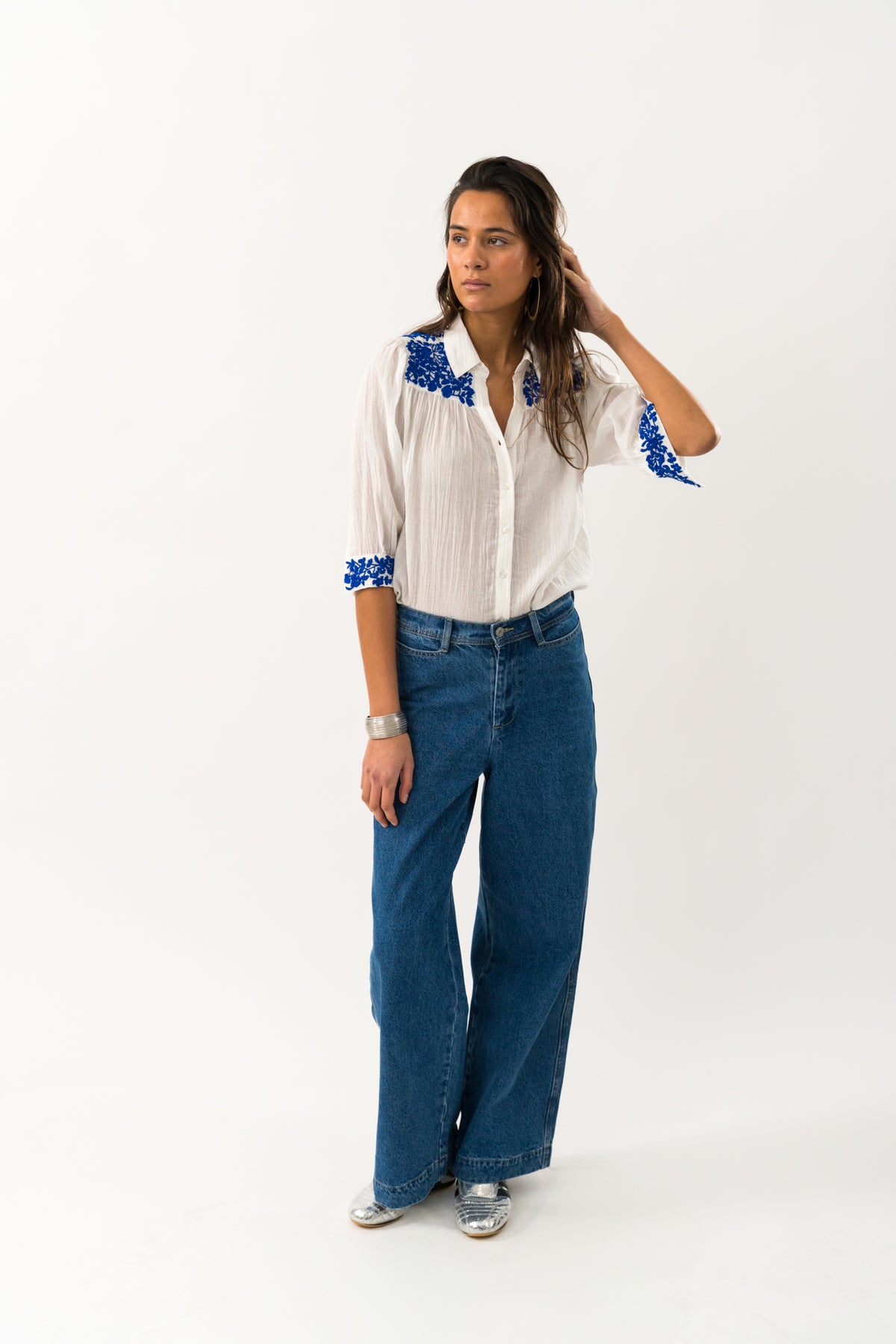 Lollys Laundry YugiLL skjorte 3/4 Shirt Creme
