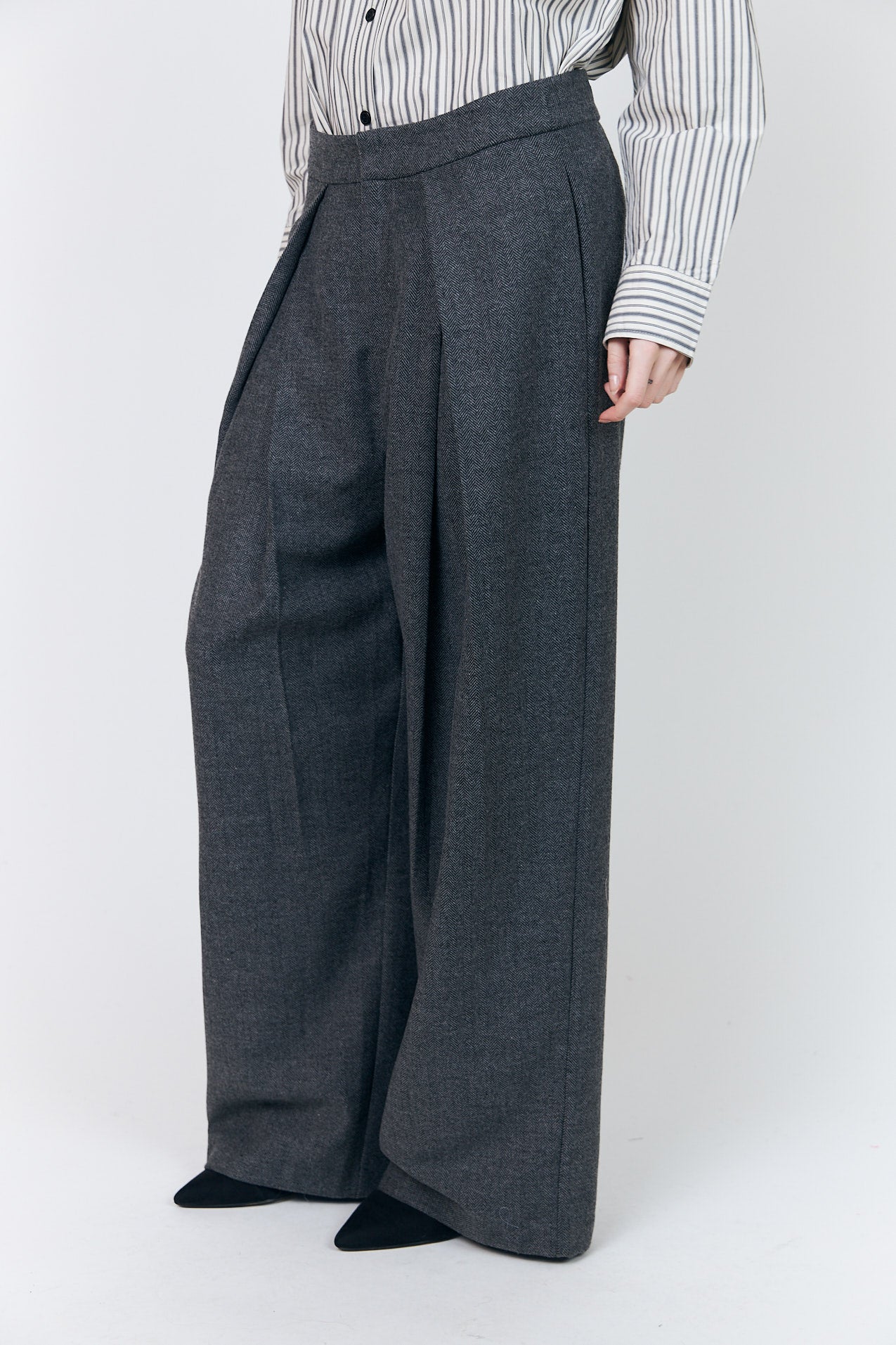 Lollys Laundry ZolaLL Bukser Pants Mørkegrå melange