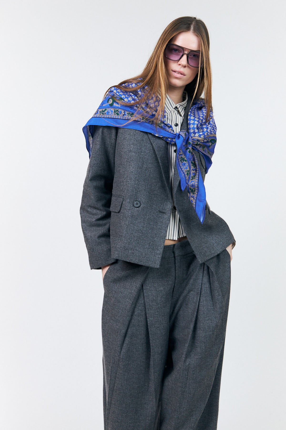 Lollys Laundry ZolaLL Bukser Pants Mørkegrå melange