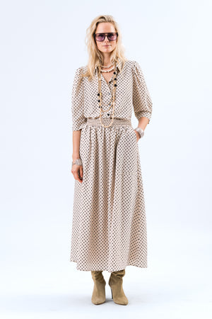 Lollys Laundry AkaneLL Maxi Nederdel Skirt 02 Creme