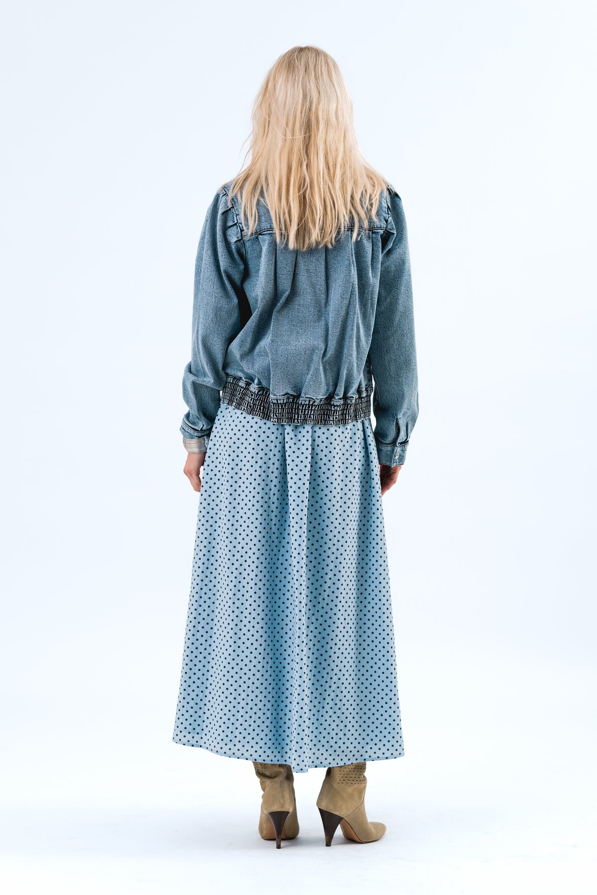 Lollys Laundry AkaneLL Maxi Nederdel Skirt Lyseblå