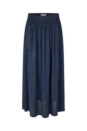 Lollys Laundry AkaneLL Maxi Nederdel Skirt Mørkeblå