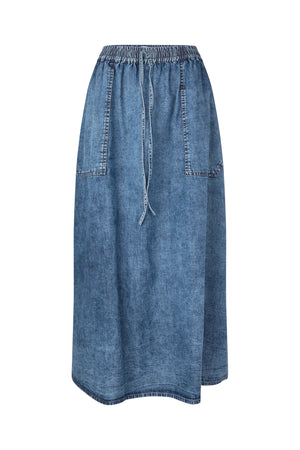 Lollys Laundry AkaneLL Maxi Nederdel Skirt Blå denim