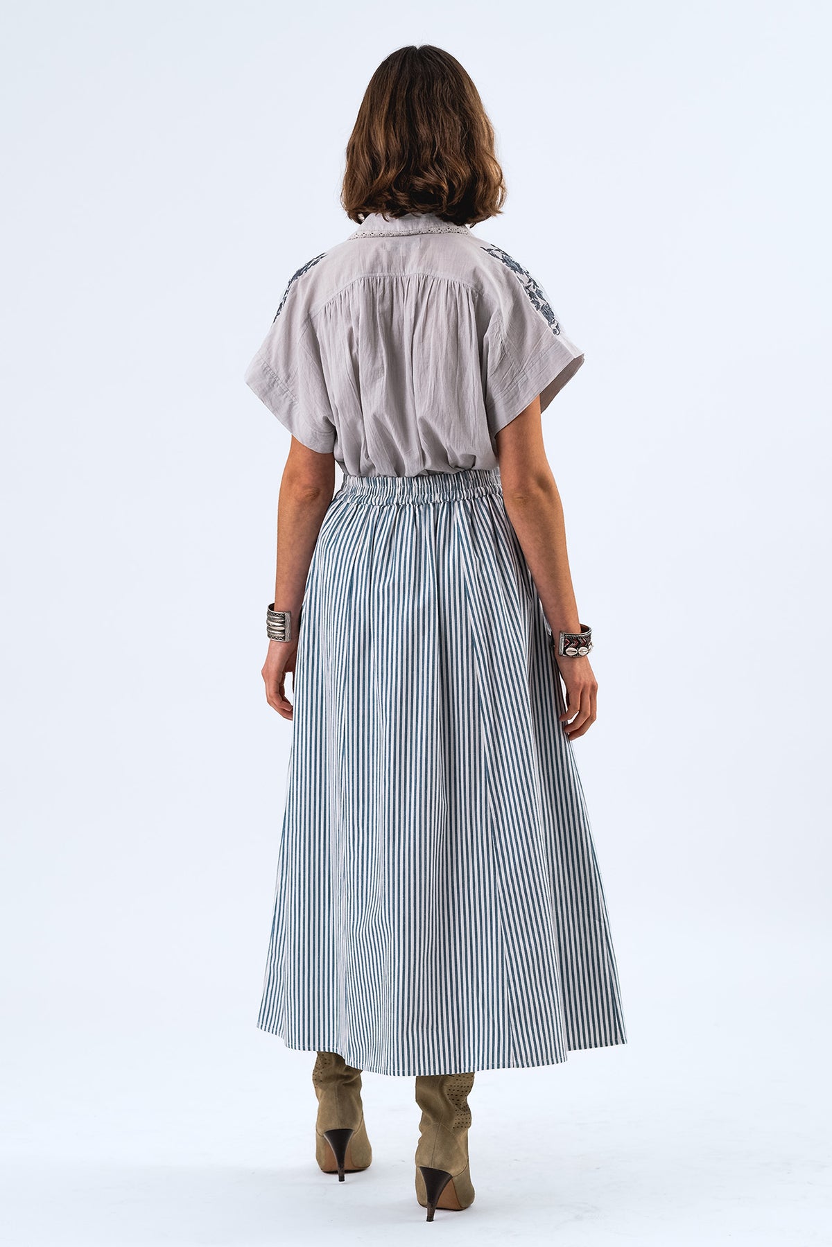 Lollys Laundry AkaneLL Maxi Nederdel Skirt Striber