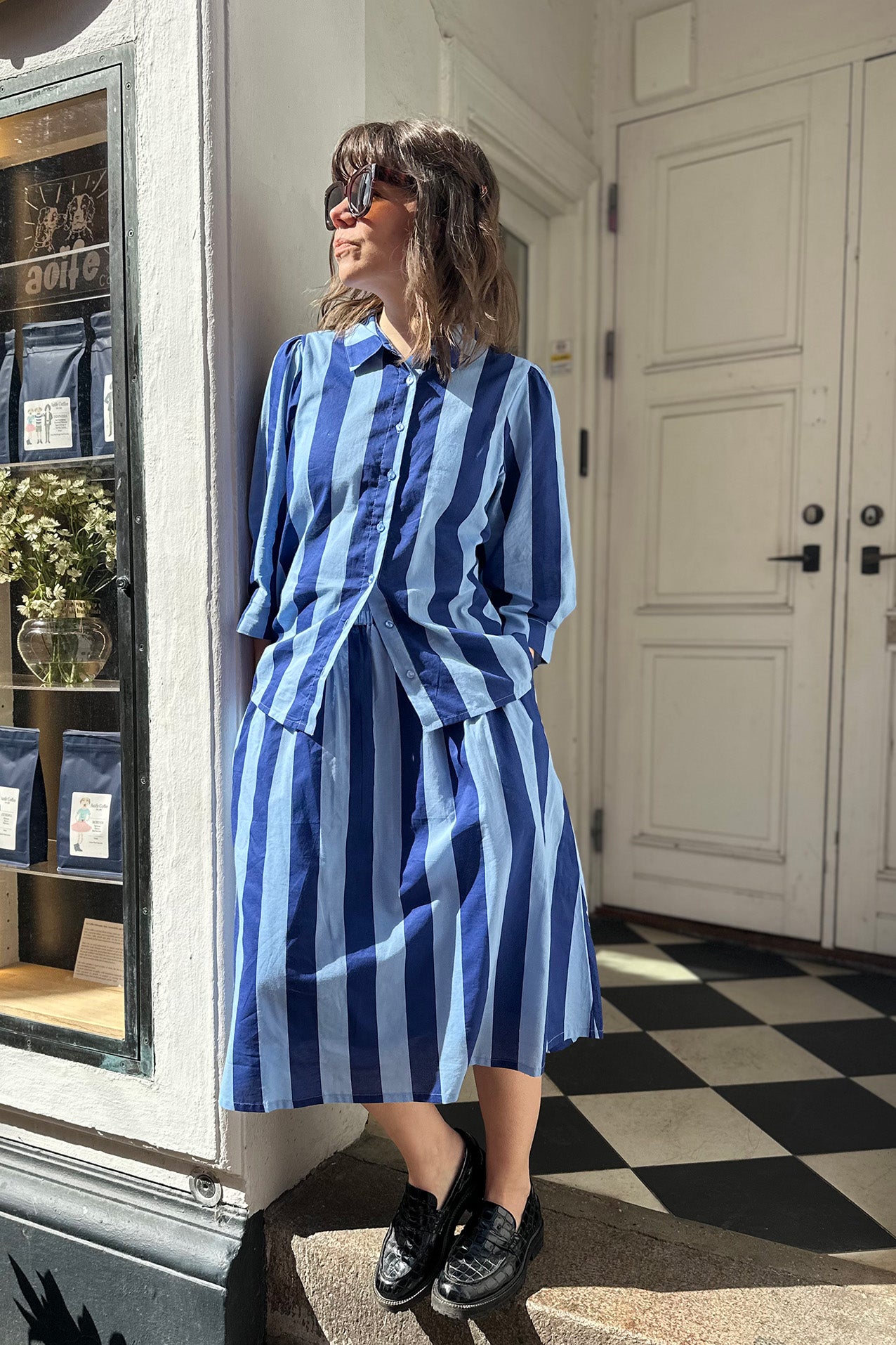 AkaneLL Midi Nederdel - Blå